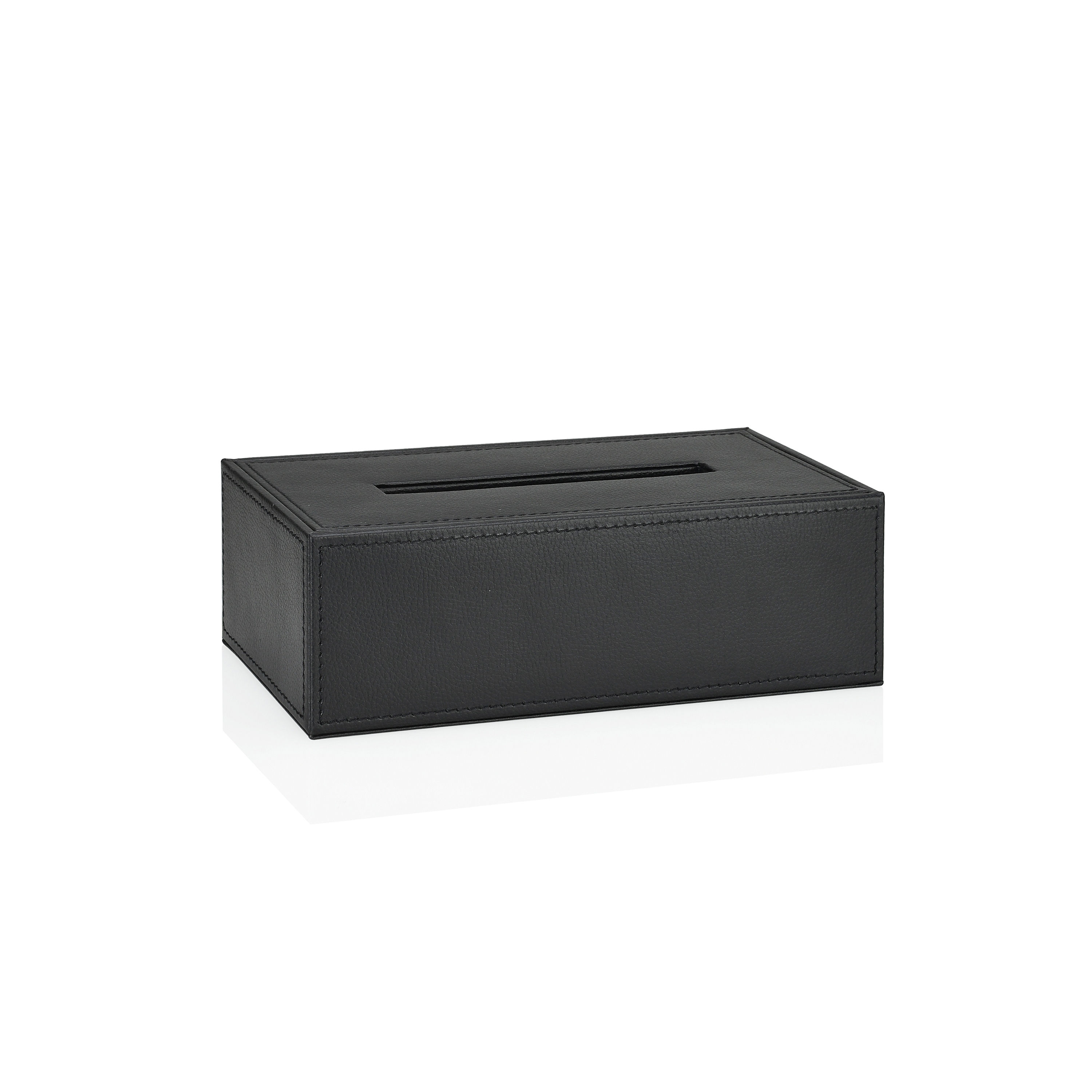 Produkt Tissue Boxes | Black Leather Eff. Tissue Holder des Herstellers Andrea House anzeigen