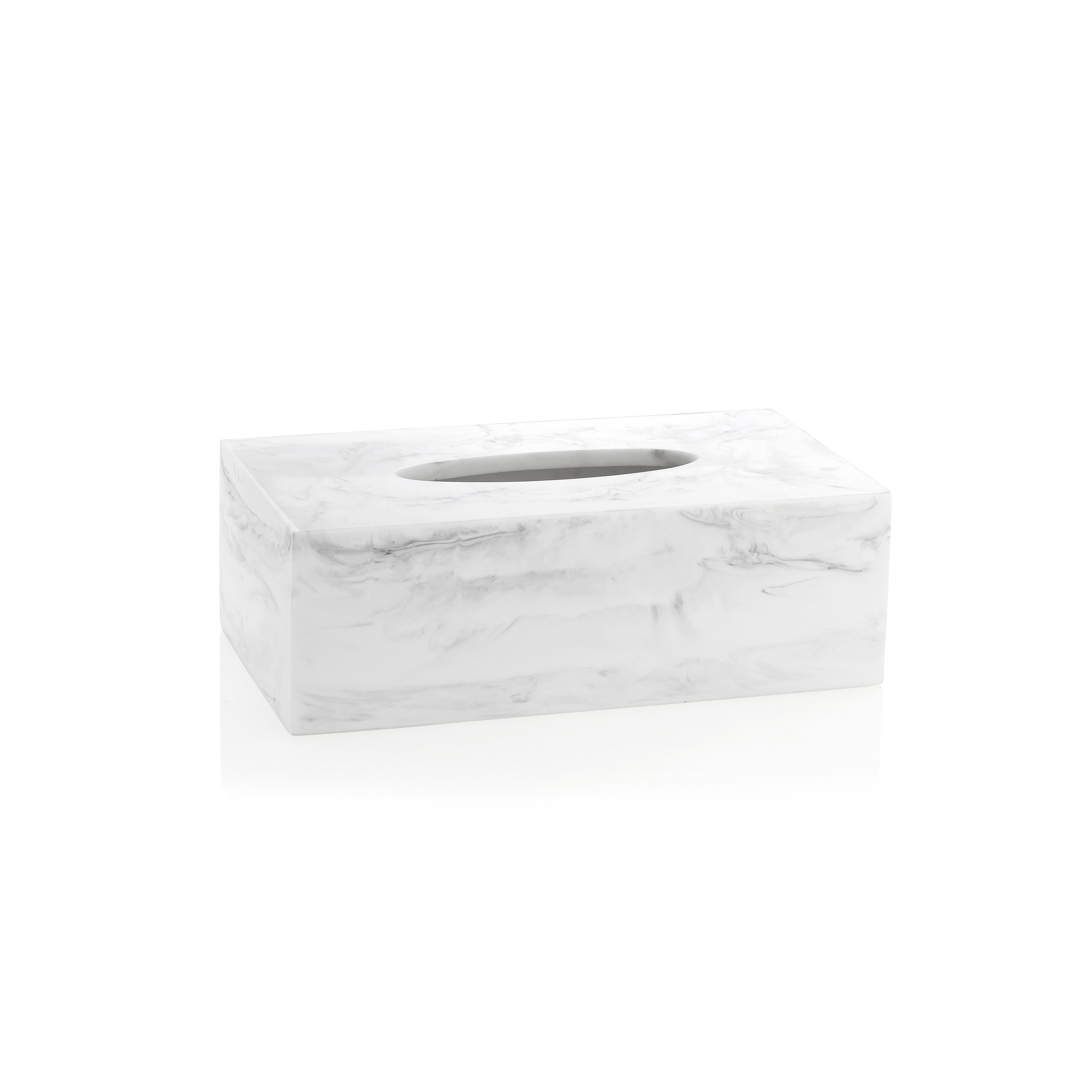 Produkt Tissue Boxes | Wh. Marble Eff. Tissue H. 24X13X8 des Herstellers Andrea House anzeigen