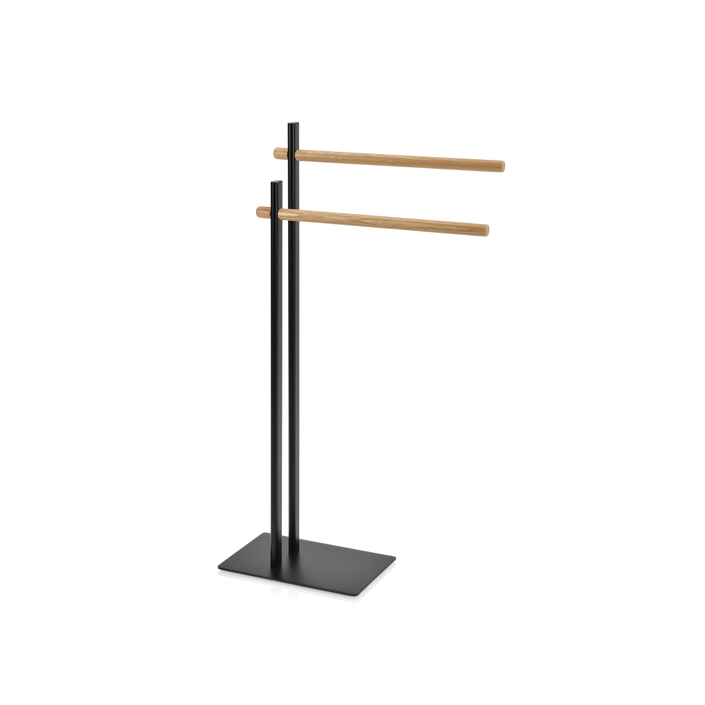 Afficher le produit Towel Rack and Toilet Paper and Brush | Pte. Serviette Ch/Bois Noir30X20X87 du fabricant Andrea House