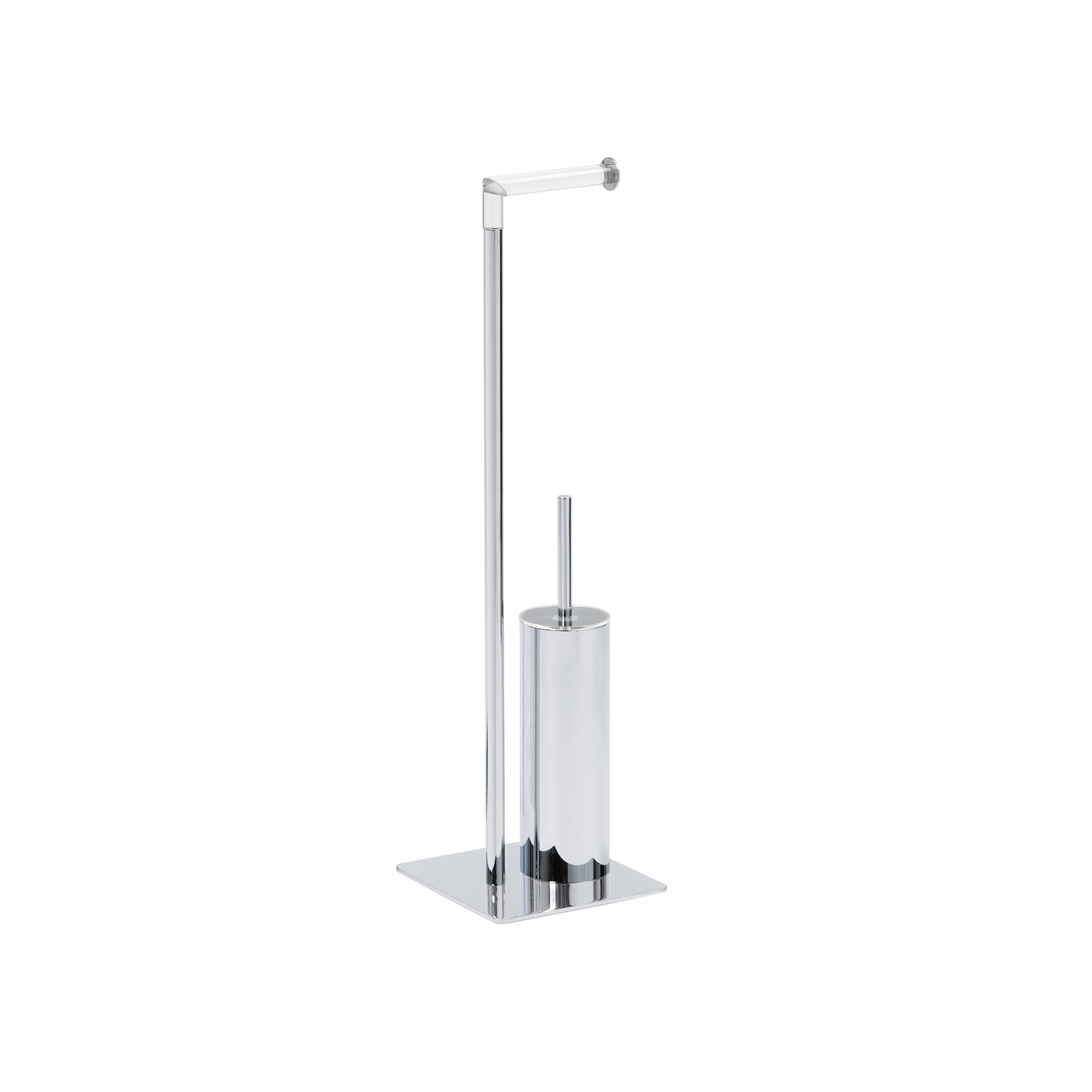Mostra il prodotto Towel Rack and Toilet Paper and Brush | Supporto Carta/Scop. Crom/Acril del produttore Andrea House