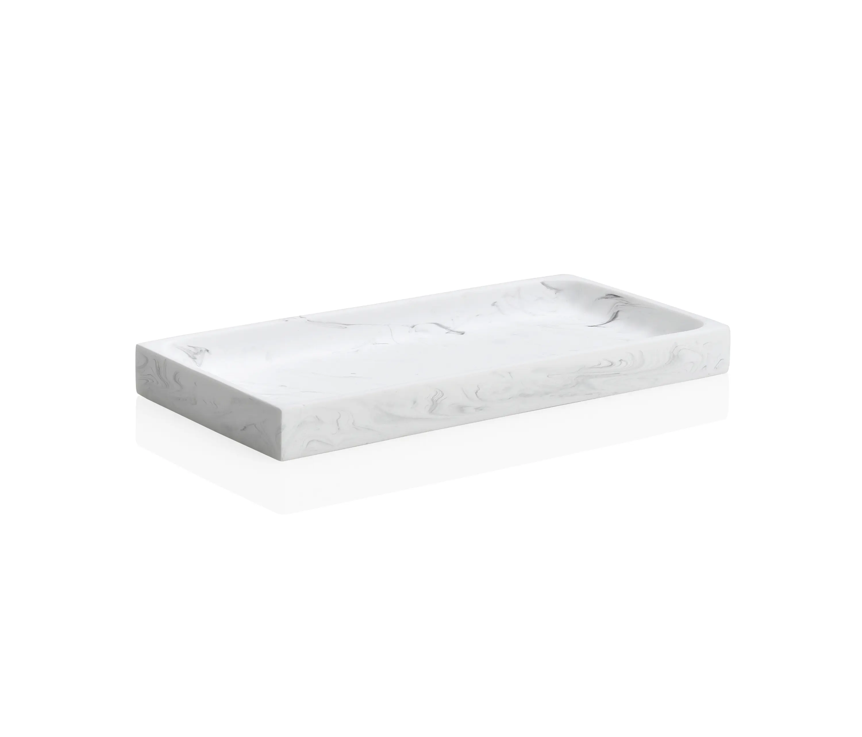 Andrea House - Trays | White Marble Eff. Poly. Tray 25,5X12X2