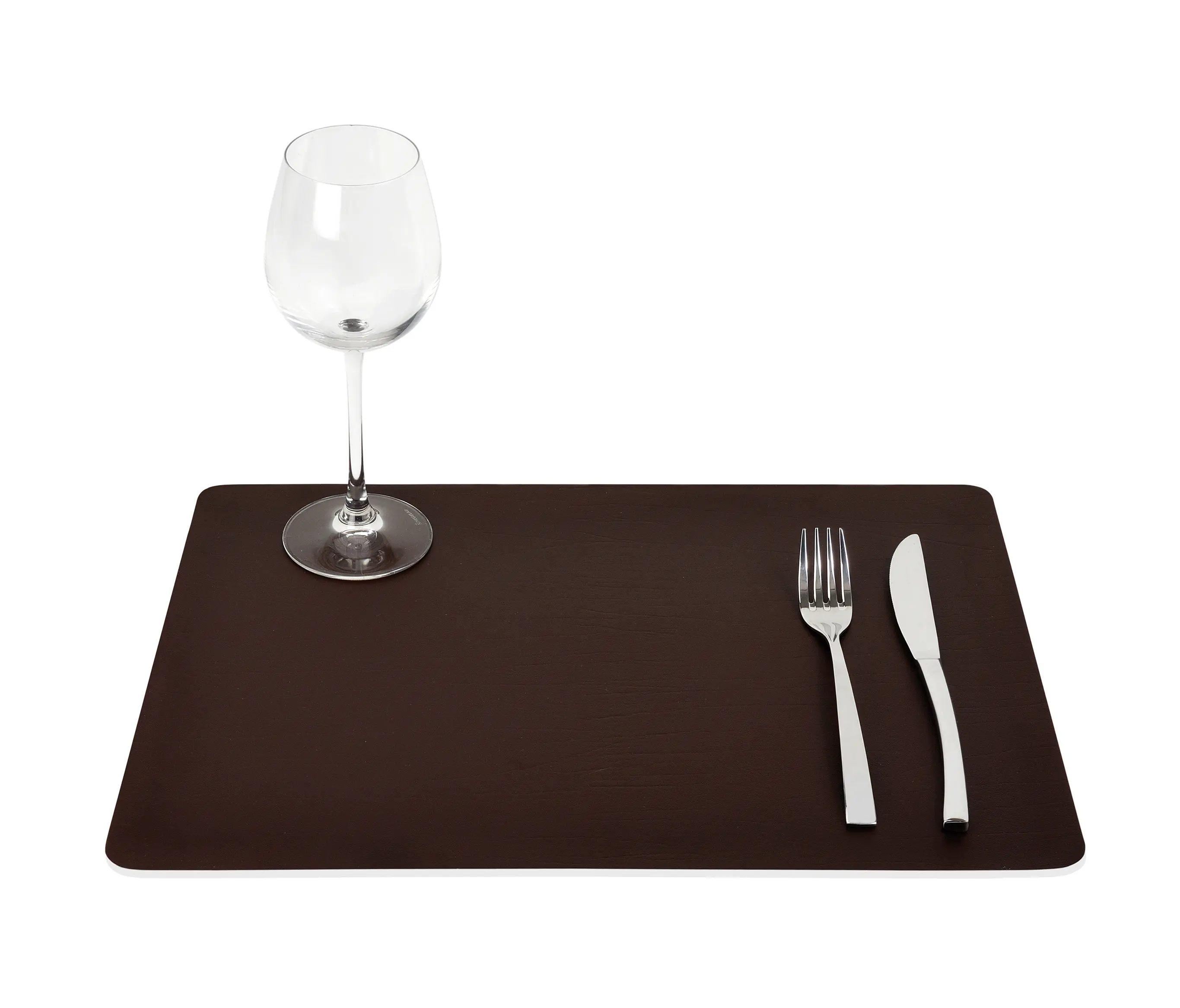 Andrea House - Placemats | Brown Recl. Leat. Placemat