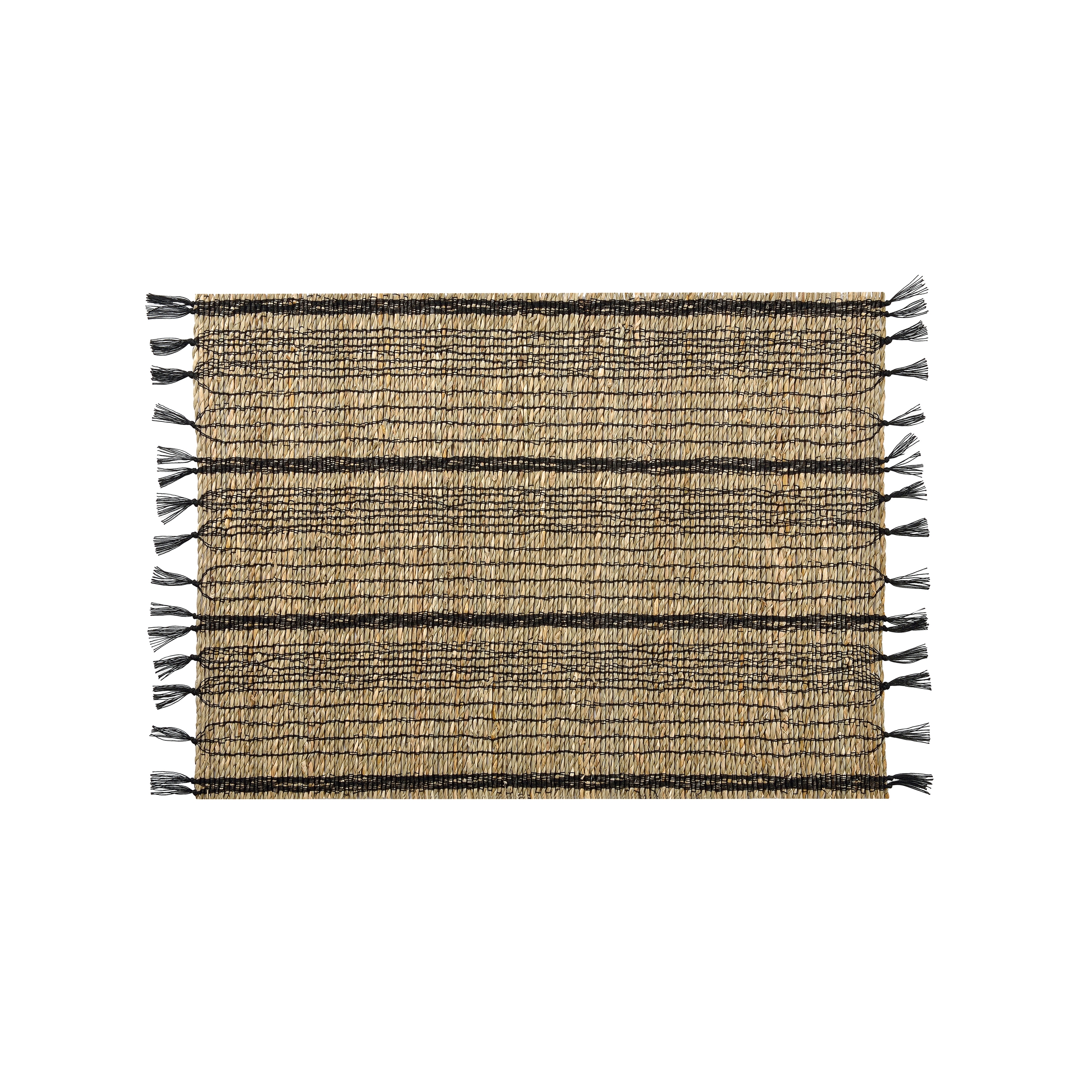 Display product Placemats | Seagrass/Black Placemat 45X33cm from manufacturer Andrea House