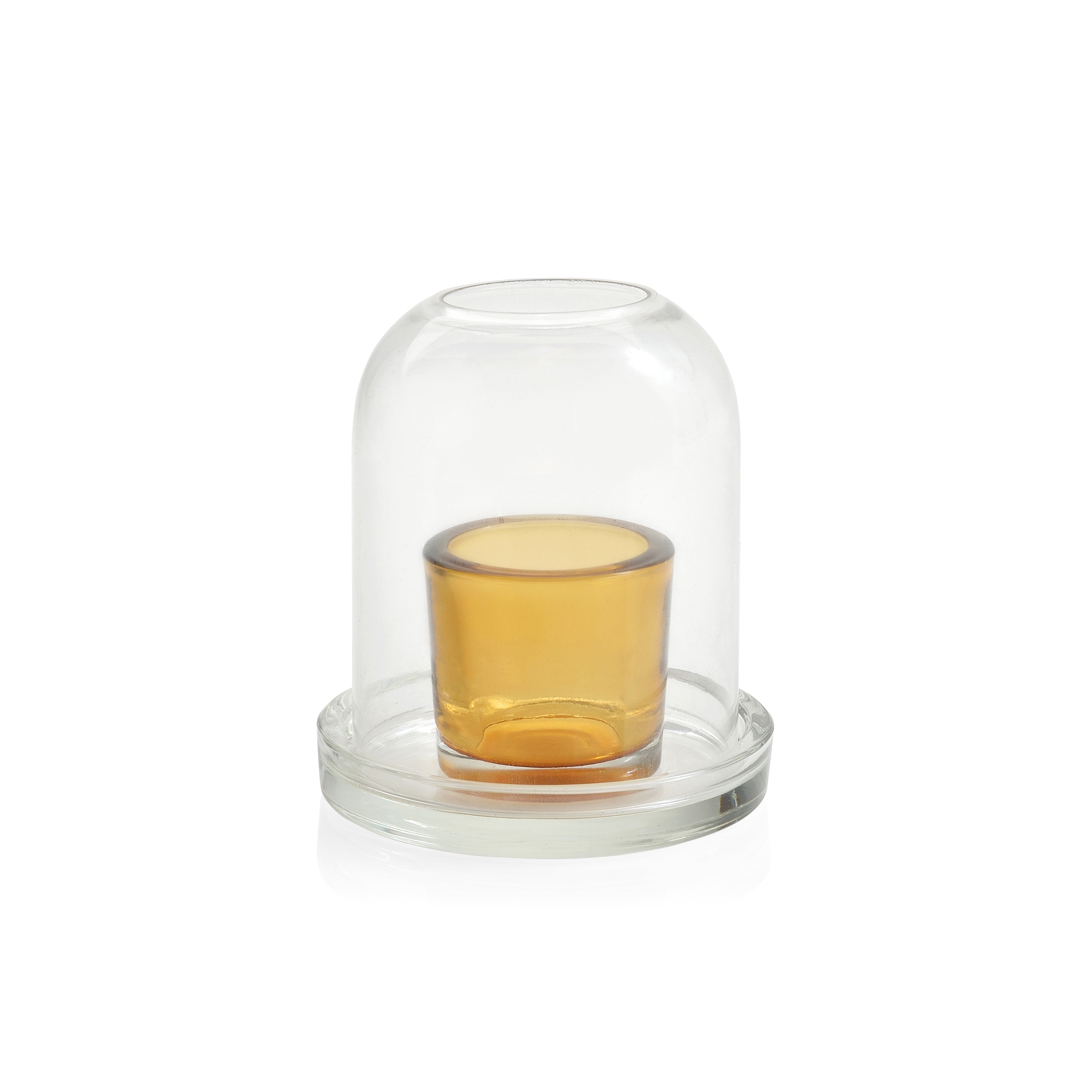 Display product Decoration Complemens | Amber Glass Tea Light Ø11,5X13 cm from manufacturer Andrea House