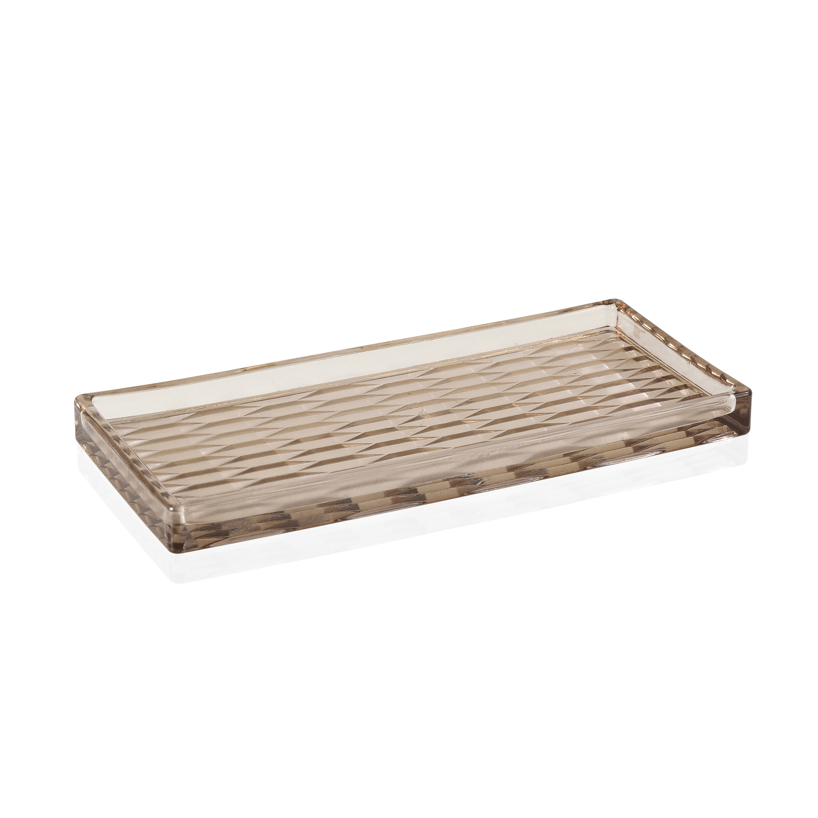 Decoration Complemens | Beige Glass Tray 25X11X2 cm