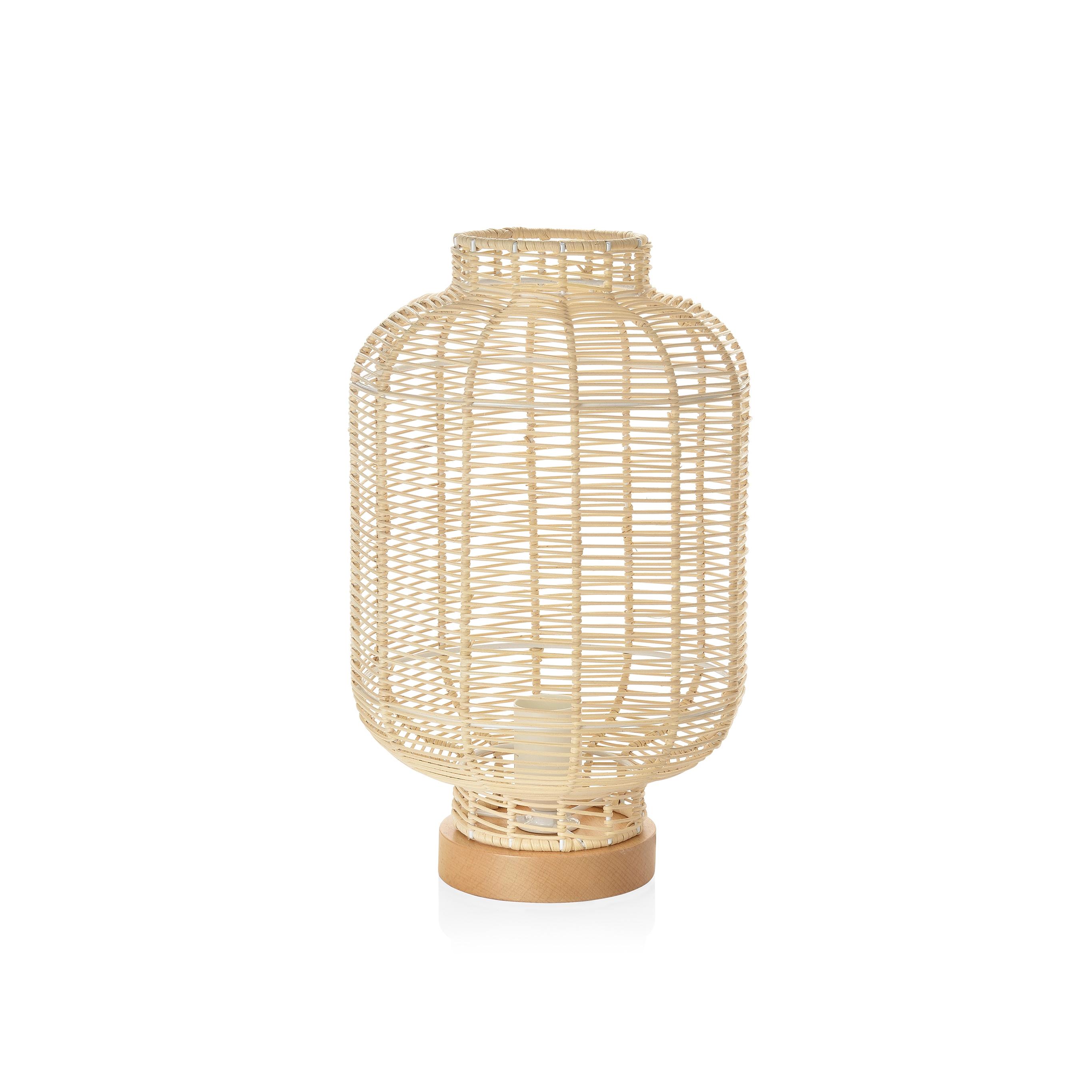 Display product Lighting | Natural Rattan/Wood Lamp Ø22X35cm from manufacturer Andrea House