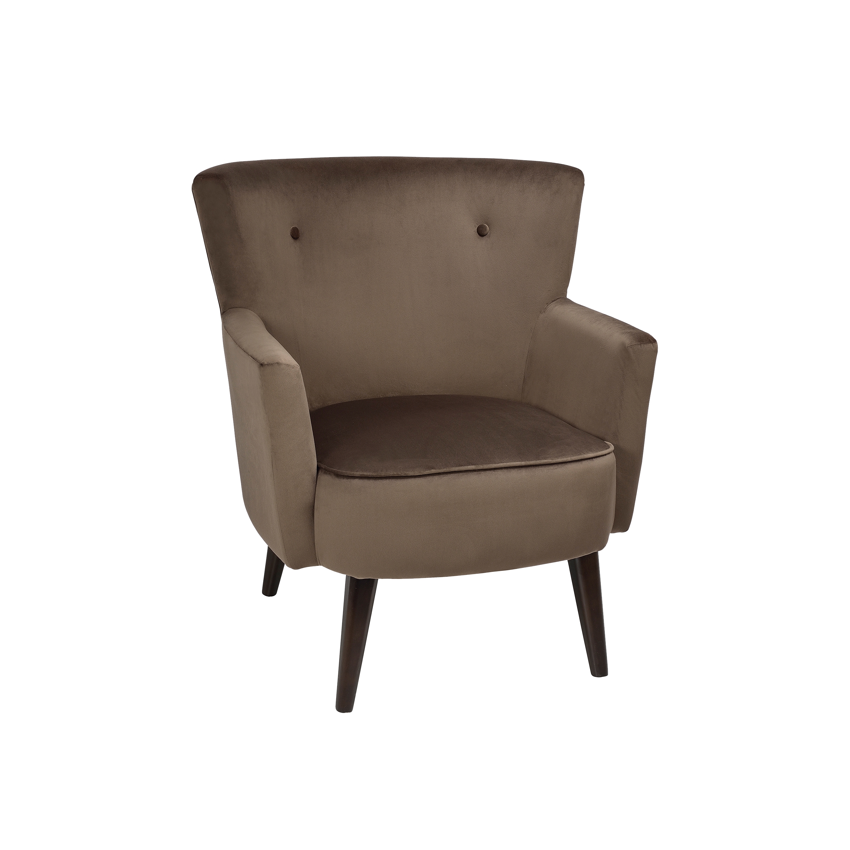 Produkt Chairs and Sofas | Brown Velvet Hans Armchair 80X75X88cm des Herstellers Andrea House anzeigen