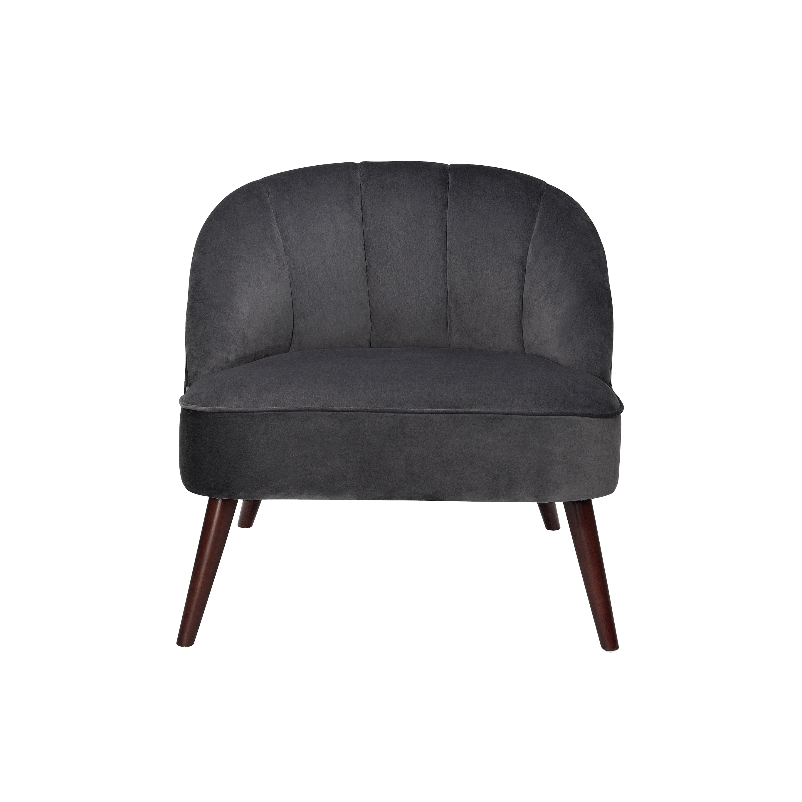 Display product Chairs and Sofas | Grey Vel Shell Armchair 78X72X71cm from manufacturer Andrea House