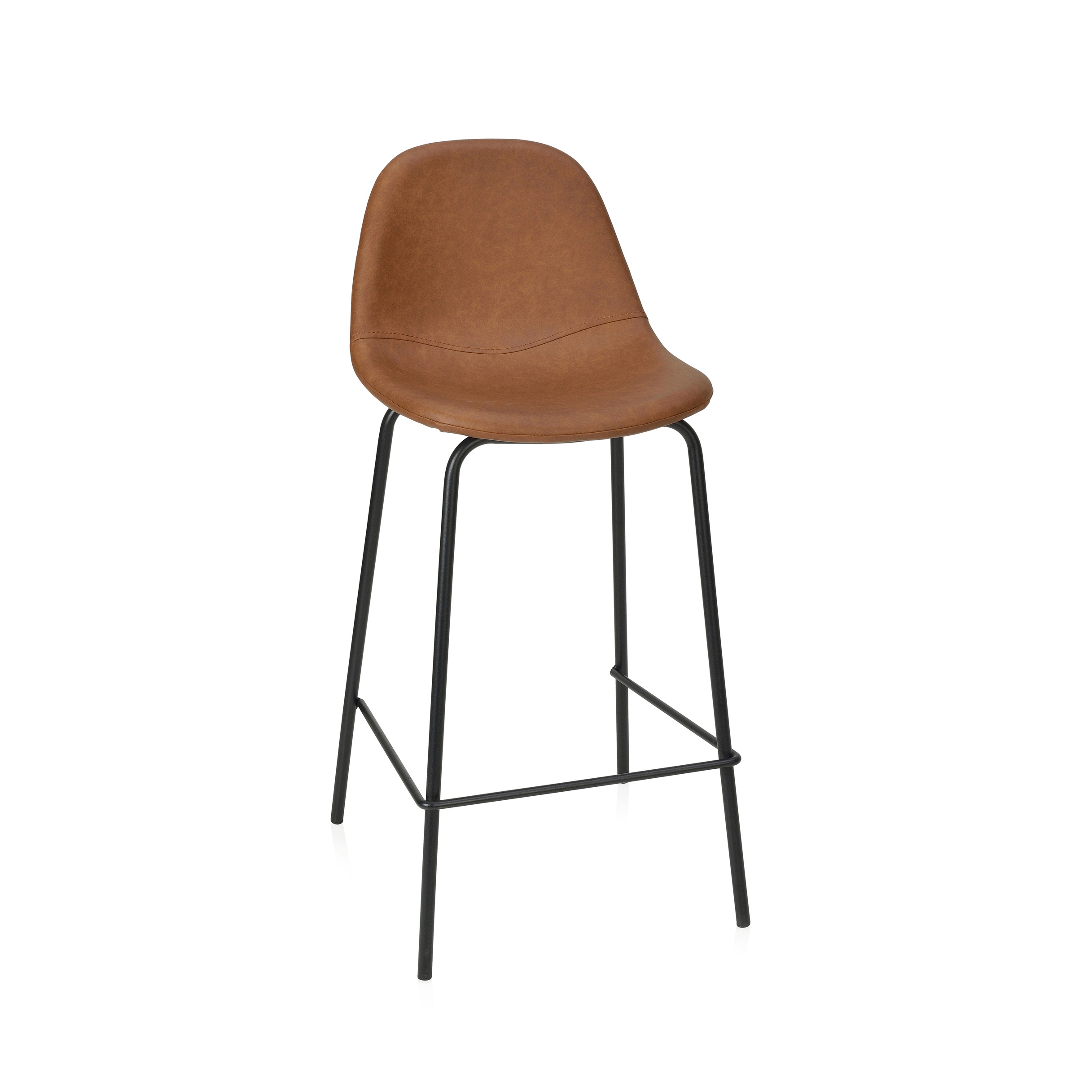 Mostrar el producto Sillas Y Taburetes | Taburete Ef. Piel Camel 42X44X95cm del fabricante Andrea House