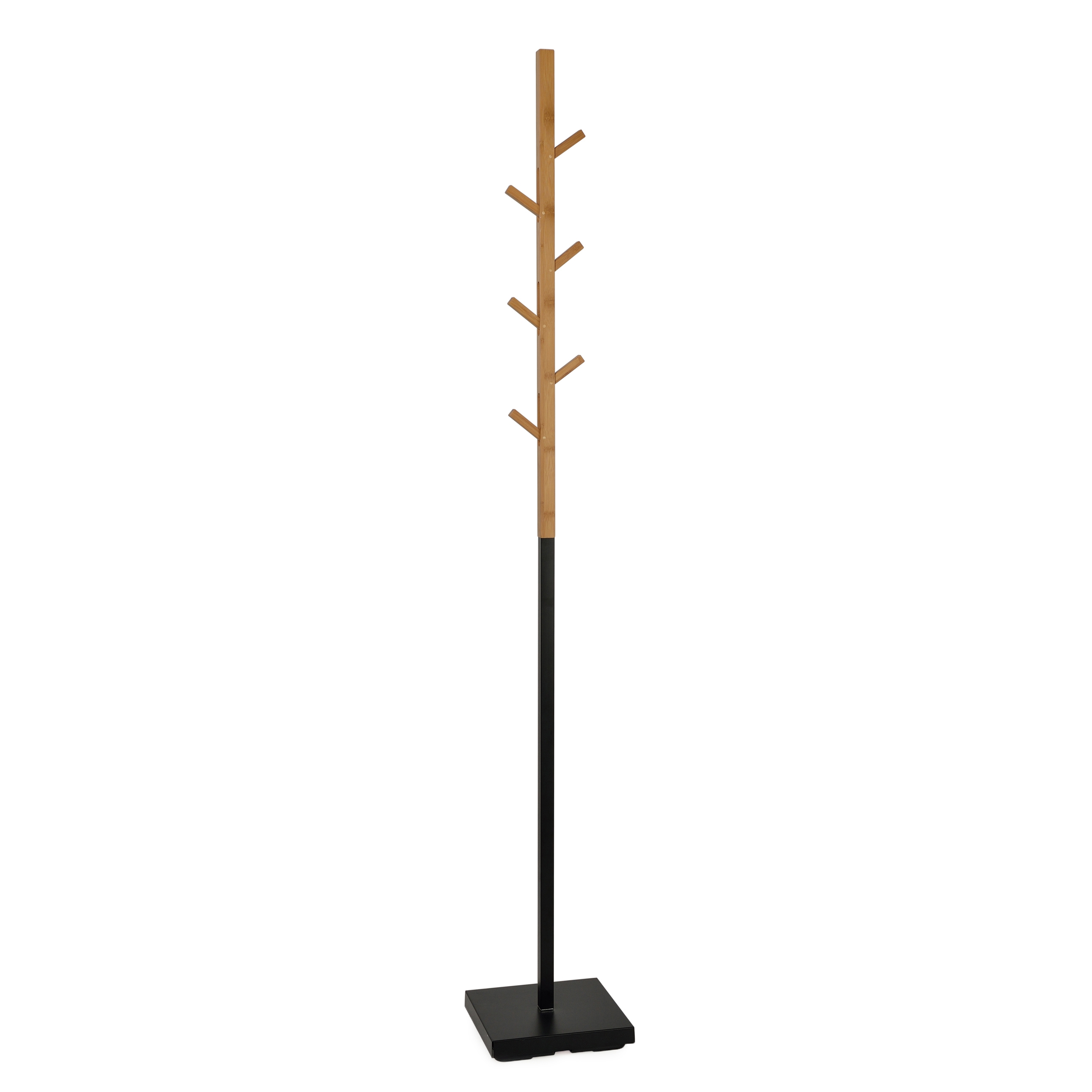 Coat Racks | Bamboo/Bl. Metal Coat Rack 176H.