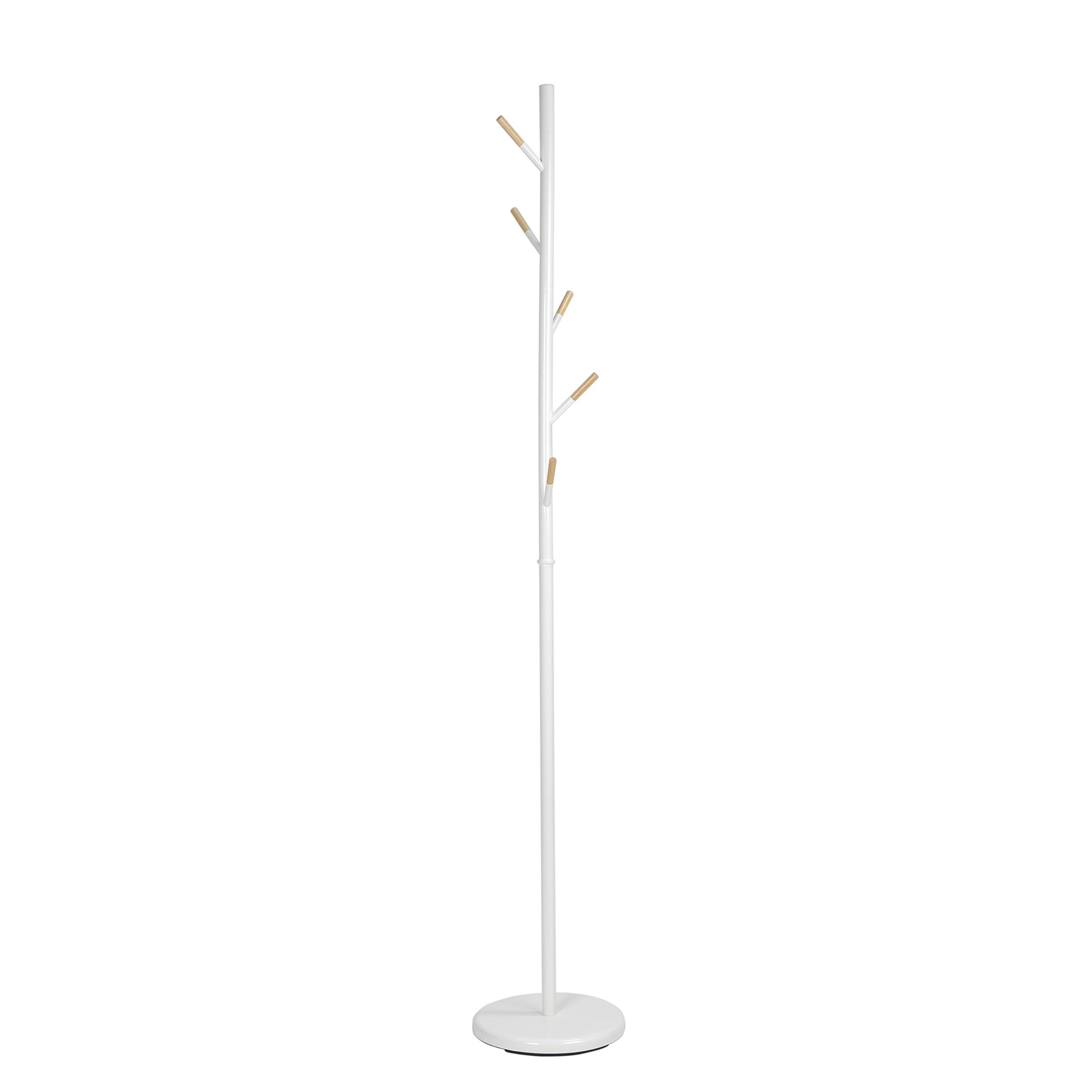 Afficher le produit Coat Racks | P. Manteau Met/Bois Bl. 28,5X174 cm du fabricant Andrea House