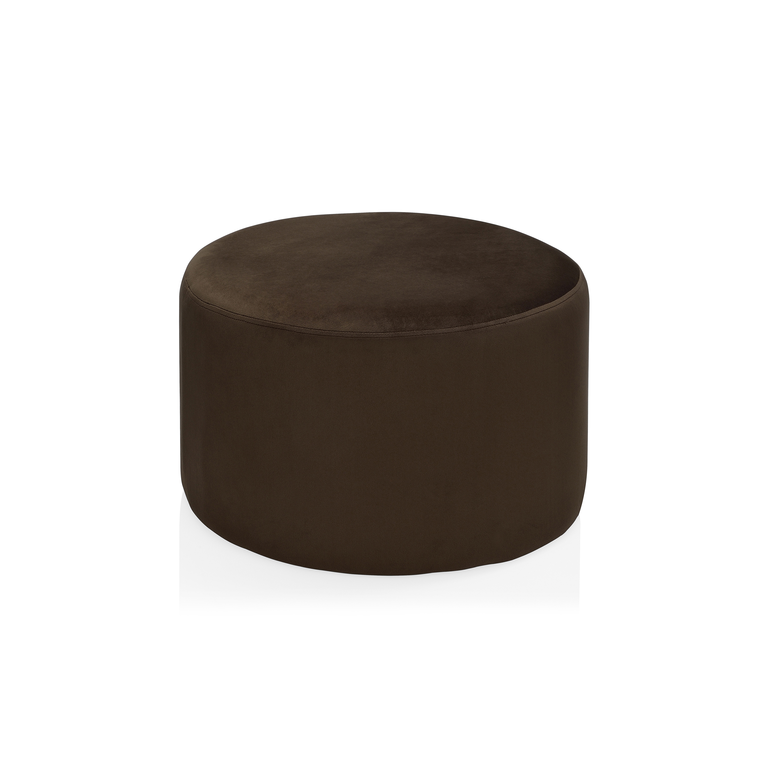 Pufs | Pouf Velvet Marron Ø55X35cm