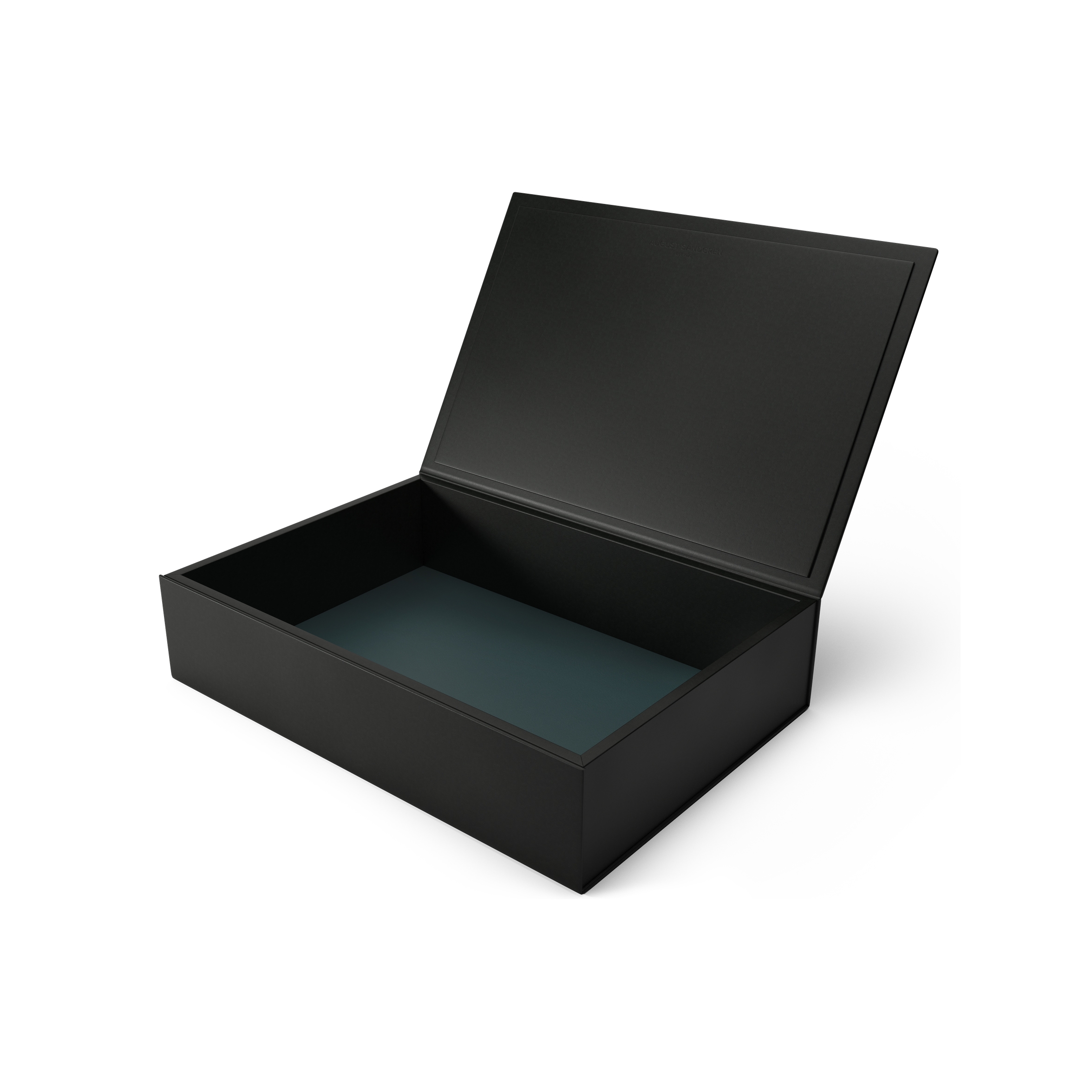 Produkt Bookbox black and blue leather magnum des Herstellers August Sandgren A/S anzeigen