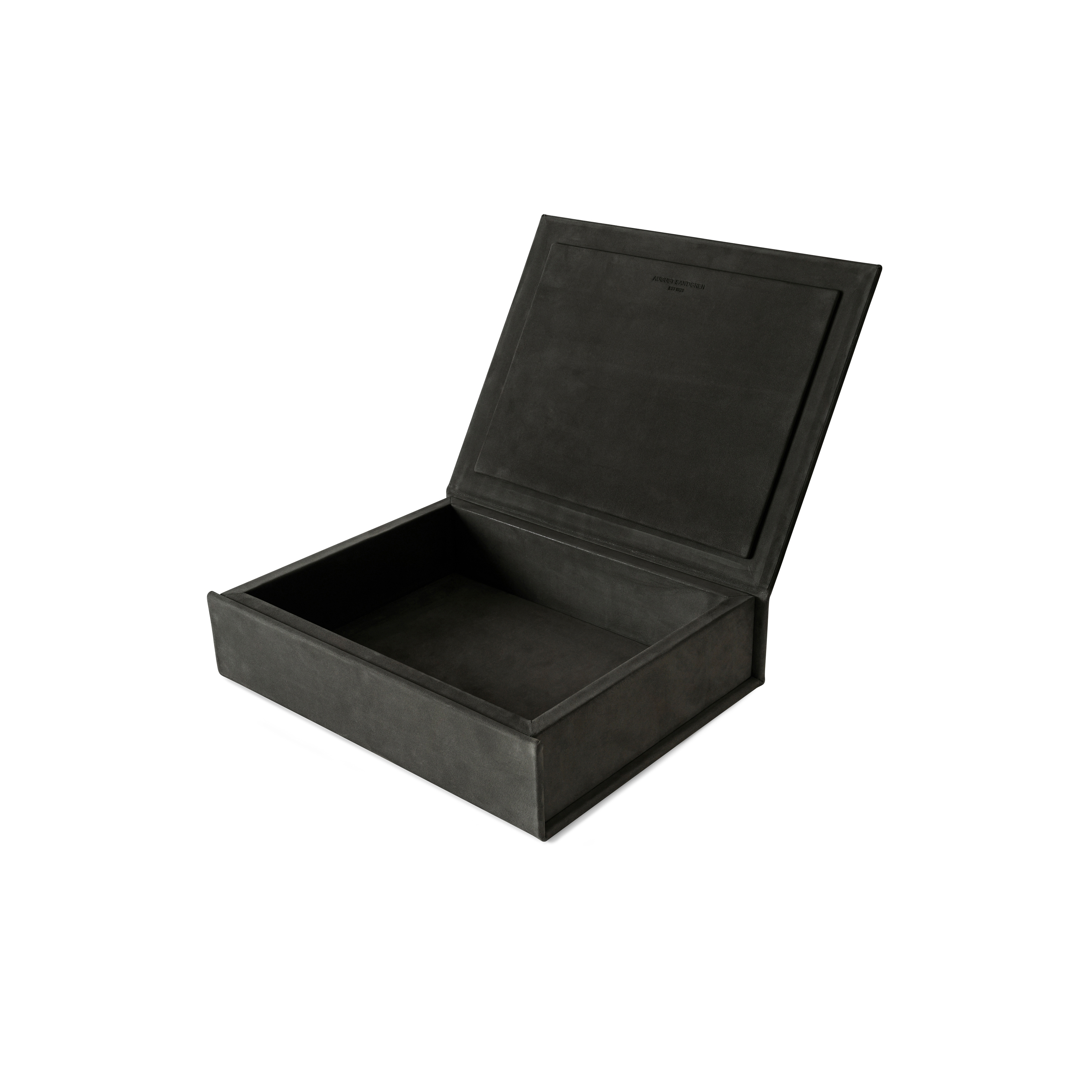 Produkt Bookbox dark grey nubuck medium des Herstellers August Sandgren A/S anzeigen