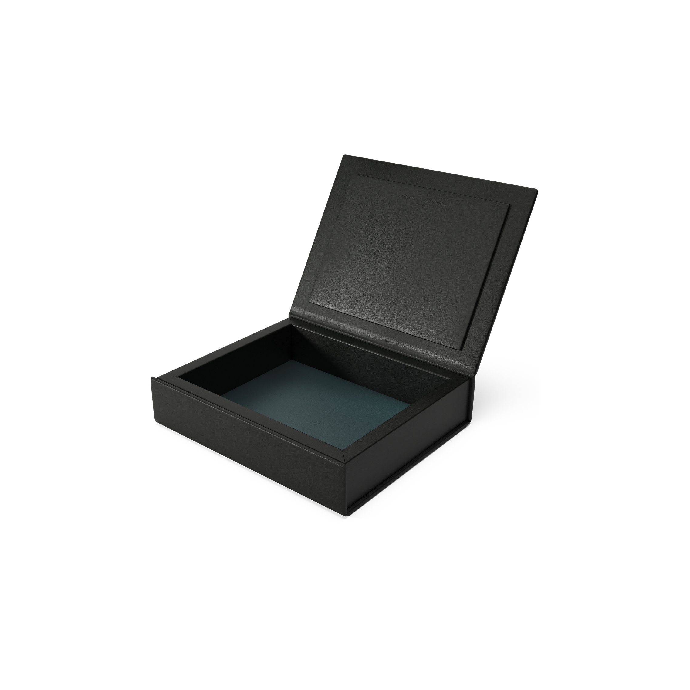 Bookbox black and blue leather small