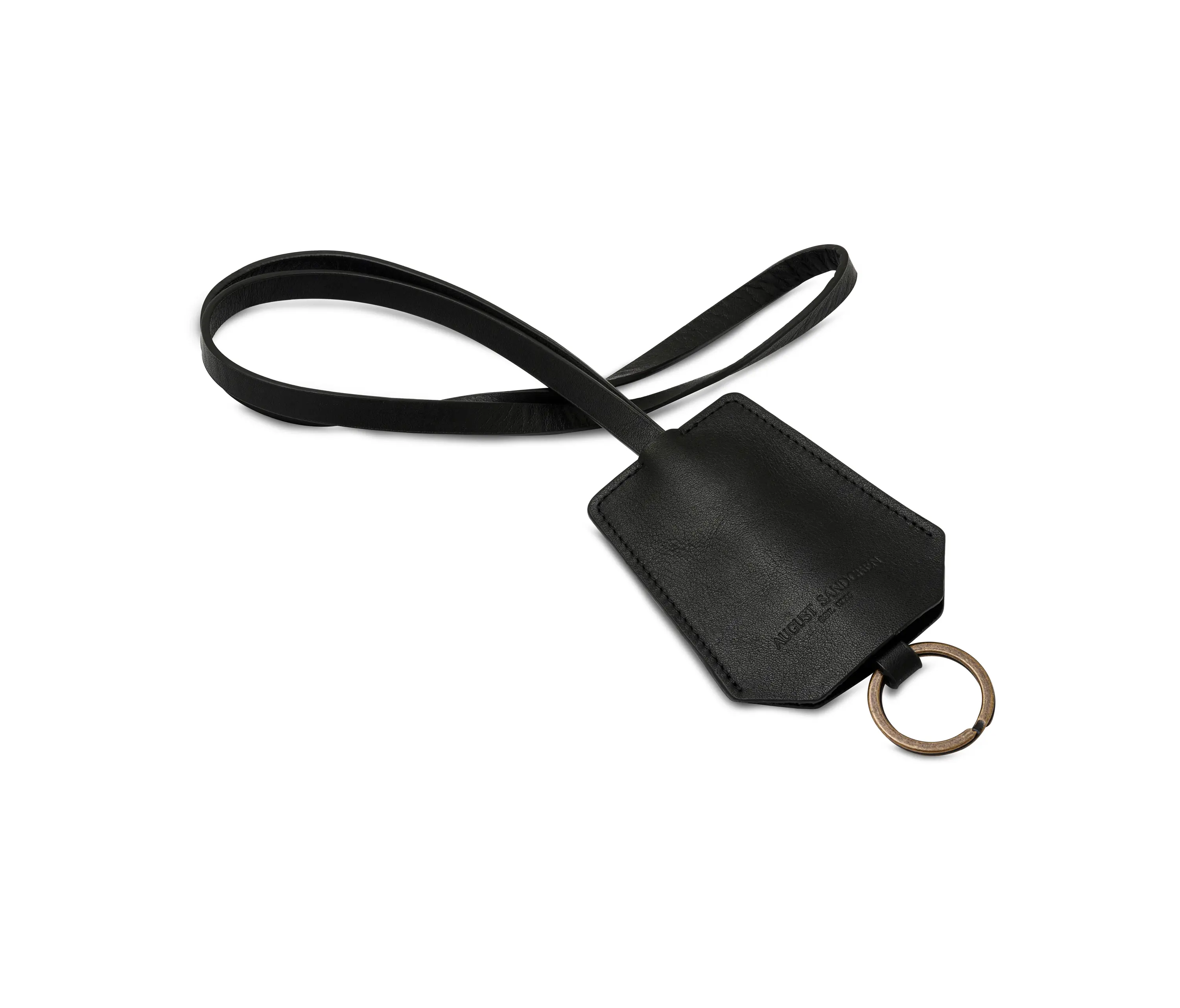 August Sandgren A/S - Keyring black leather