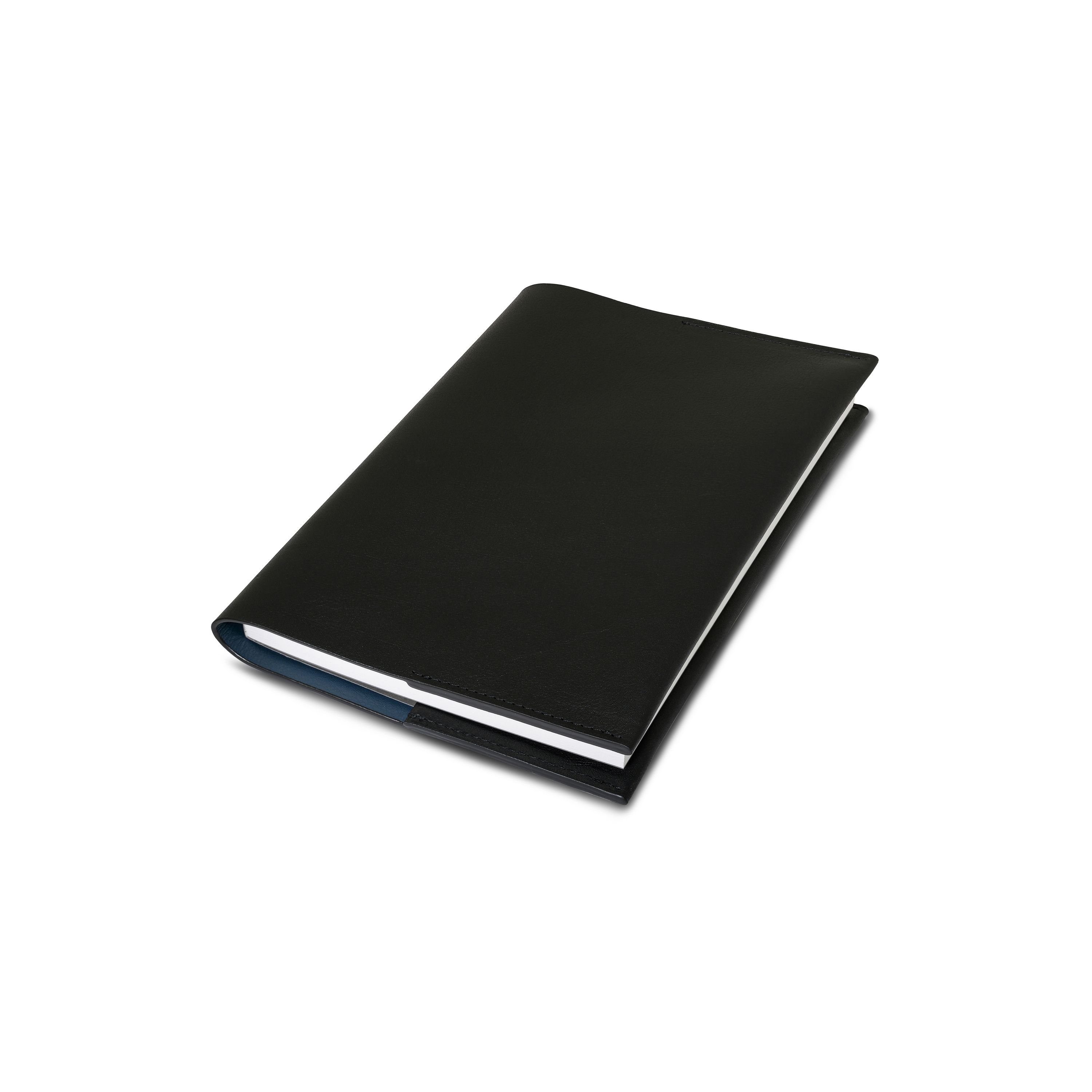 Notebook black and blue leather