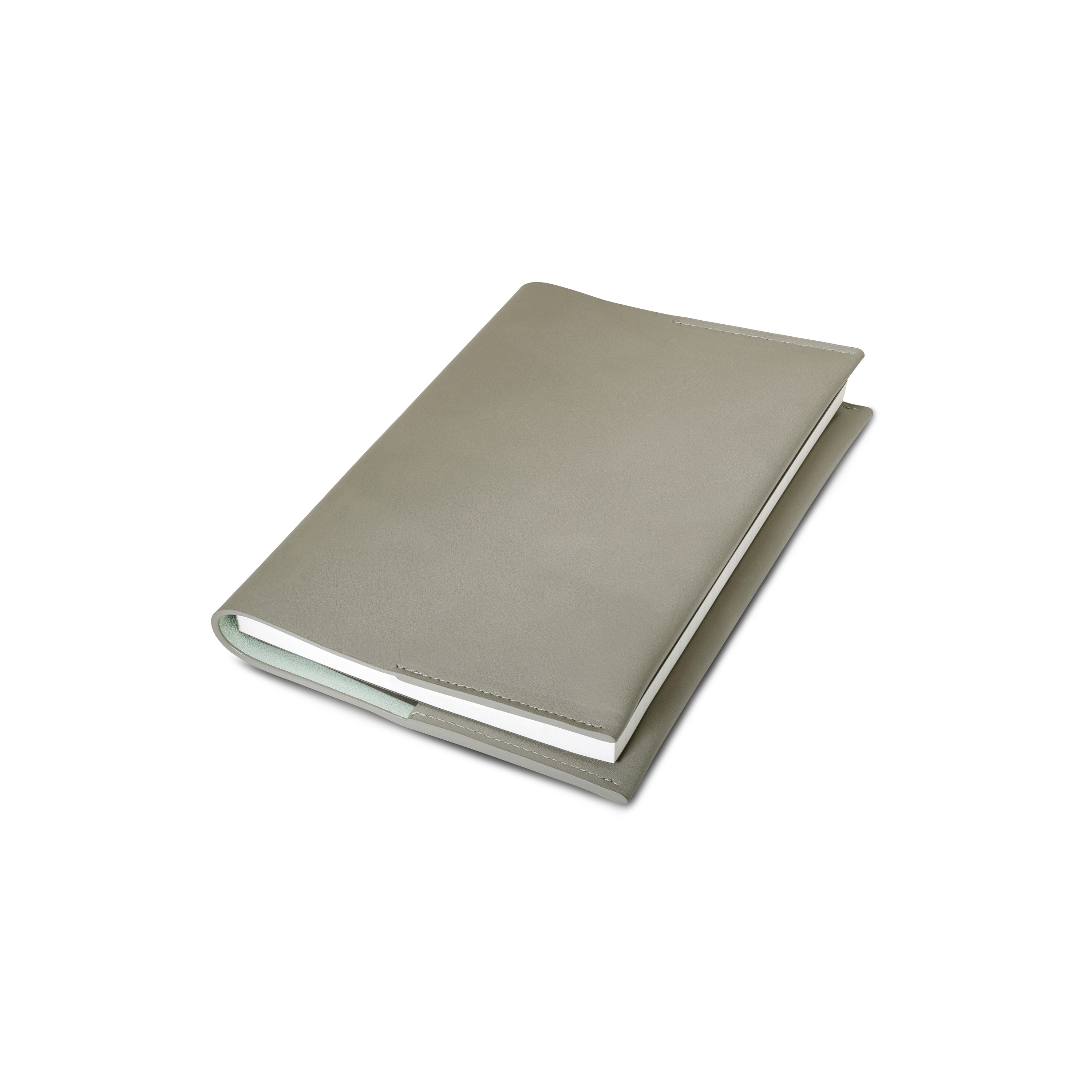 Notebook grey and turquoise leather