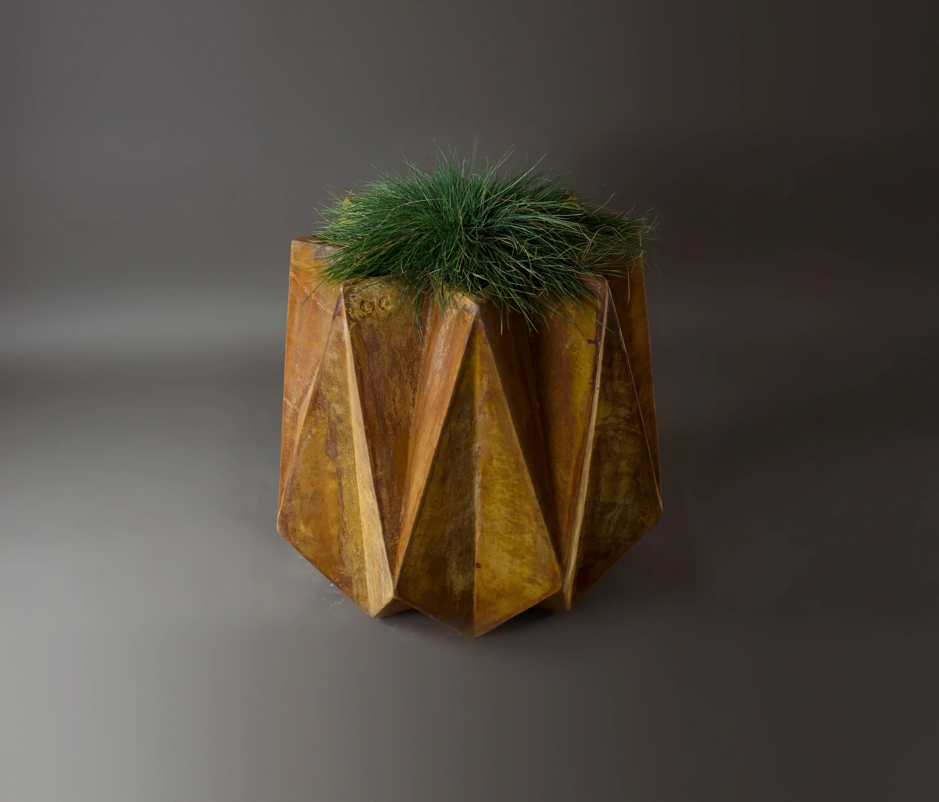 Adam Christopher Design - Kronen 65 Flower Pot, Rust Stained Reinforced Concrete