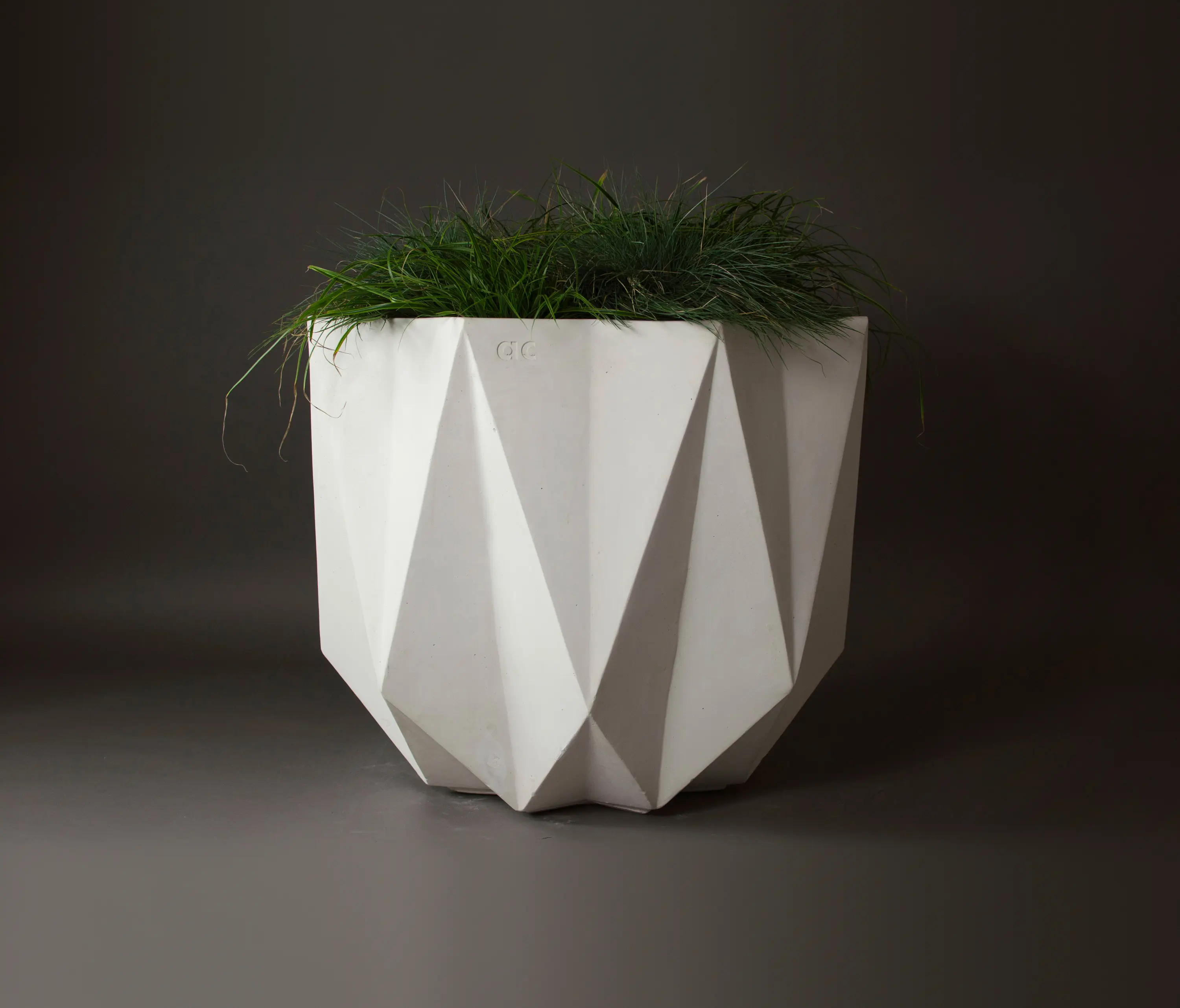 Adam Christopher Design - Prisme Planter, White Concrete