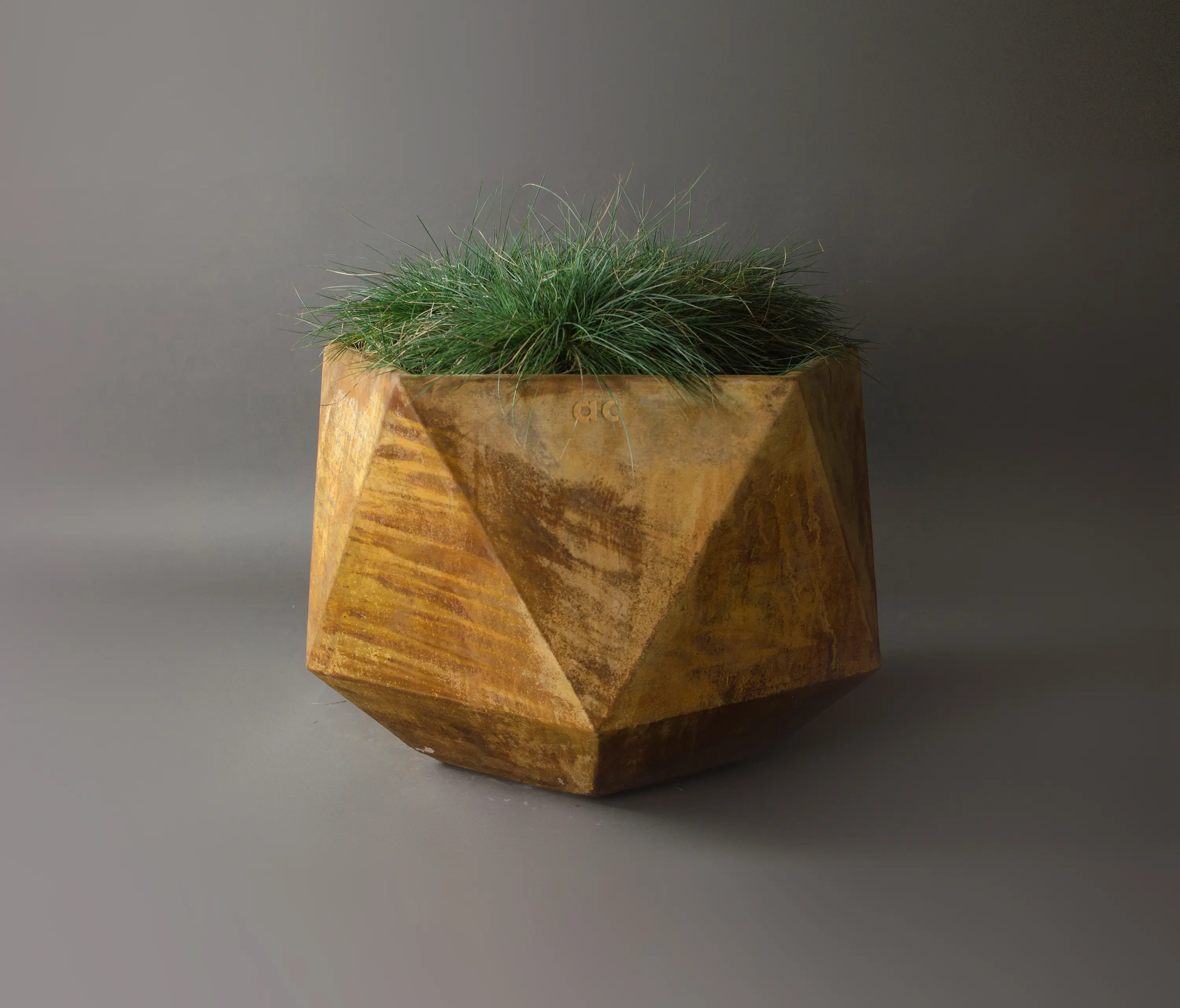 Adam Christopher Design - Femkant Garden Planter, Rusted Steel Effect