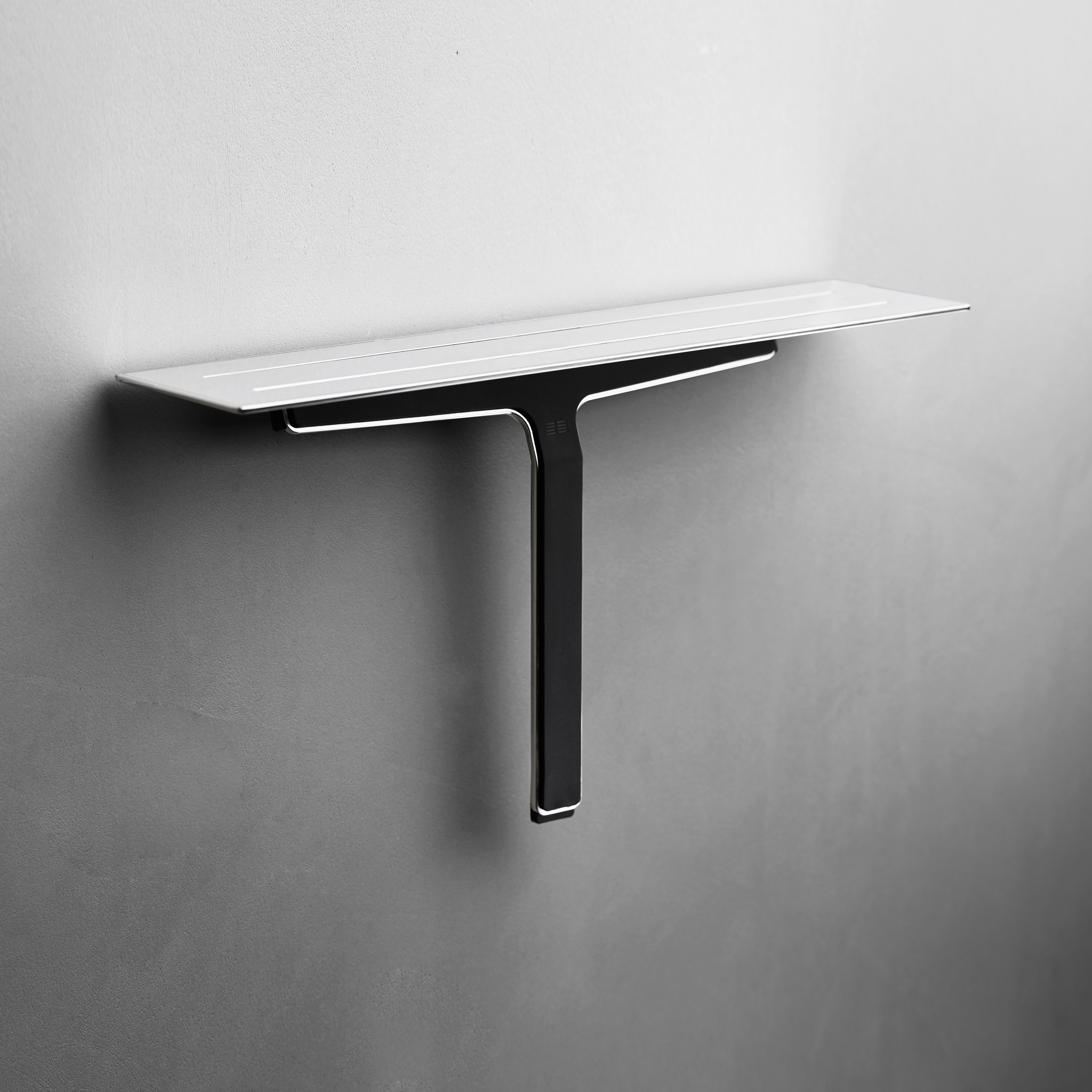 Reframe Collection | Soap shelf and shower wiper - polished steel