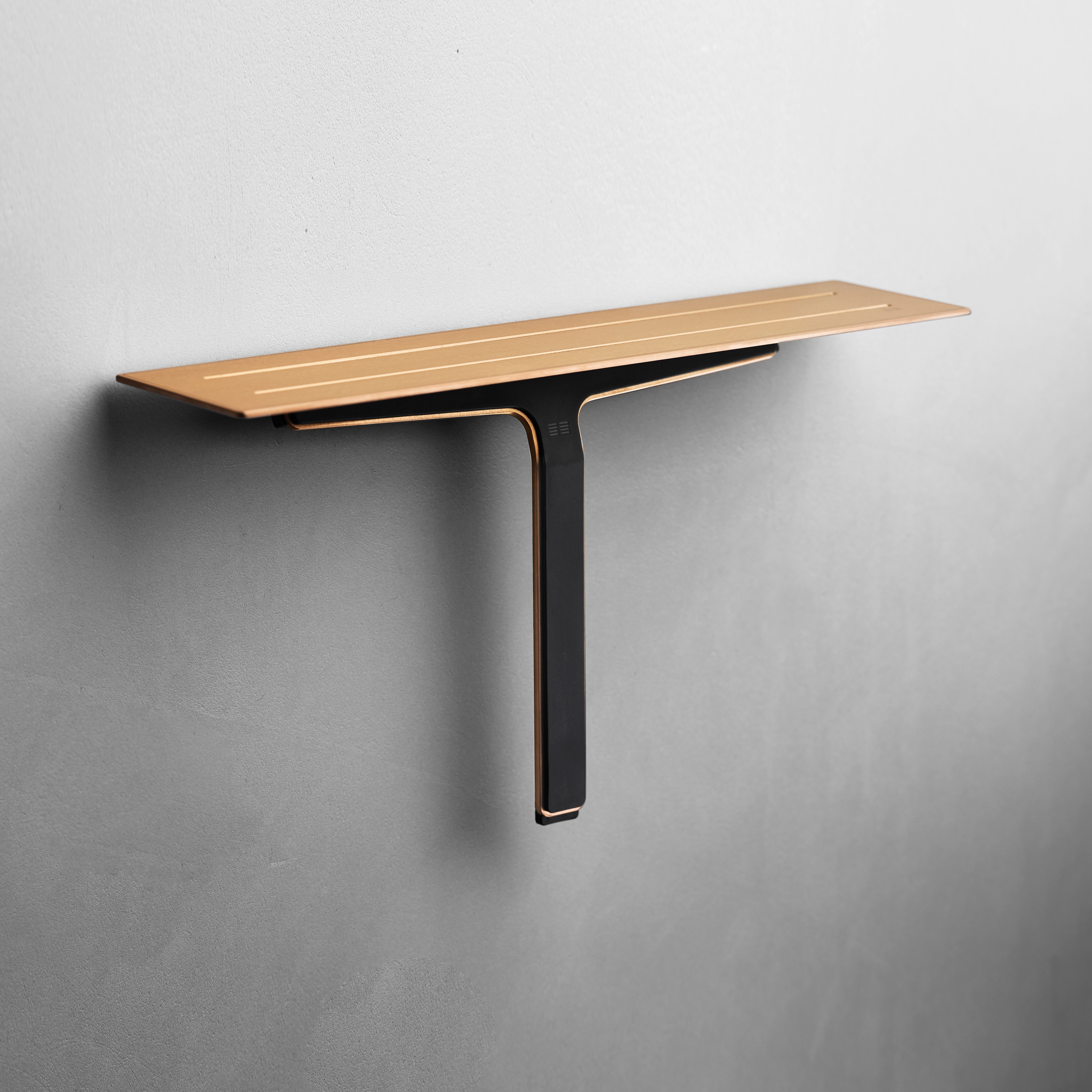 Reframe Collection | Soap shelf and shower wiper - copper