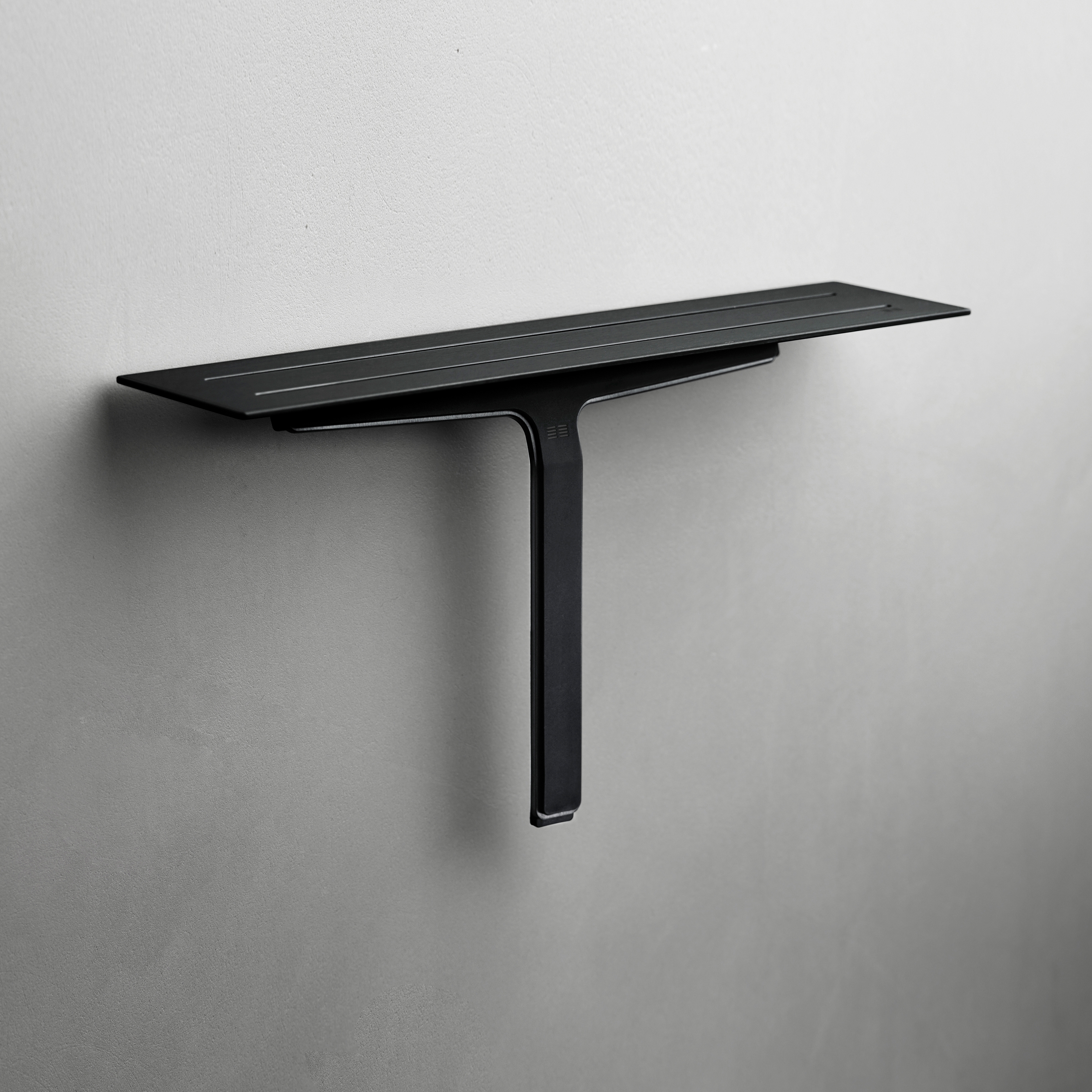 Reframe Collection | Soap shelf and shower wiper - black