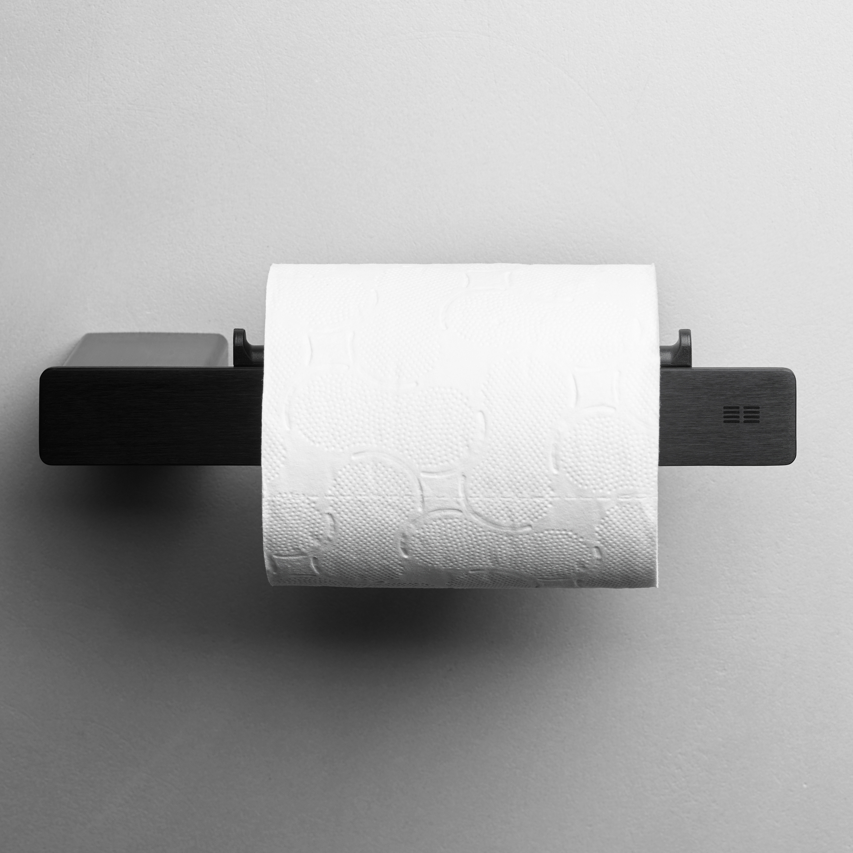 Display product Reframe Collection | Toilet paper holder - black from manufacturer Unidrain