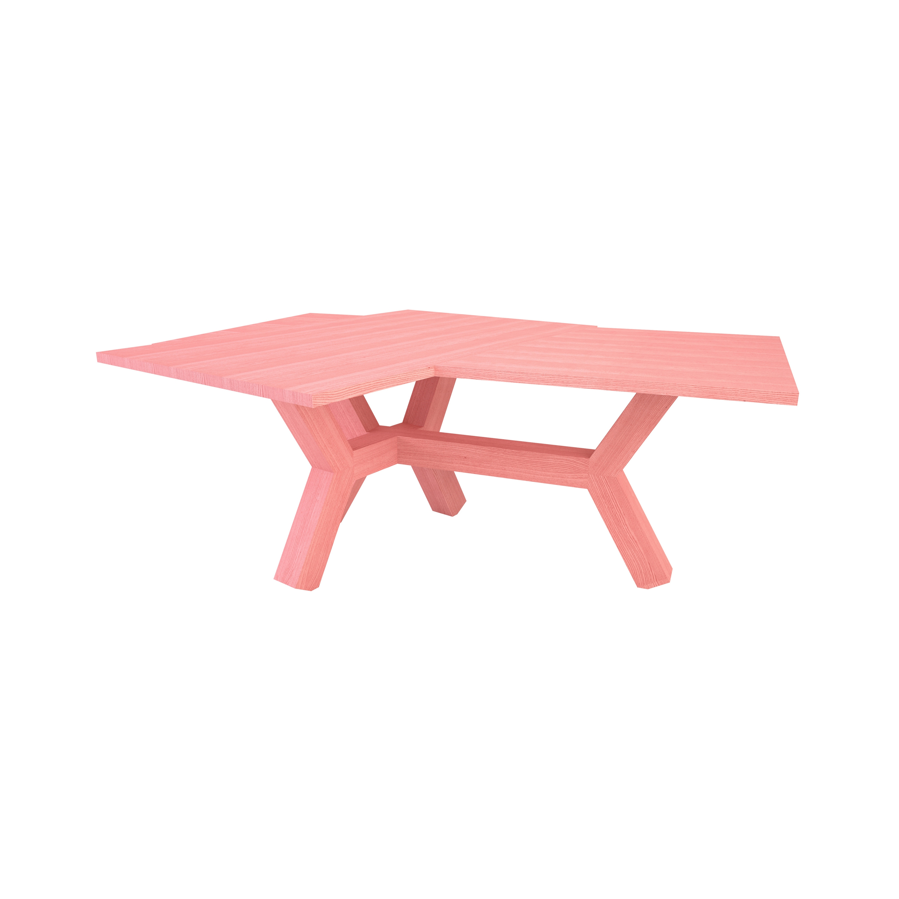 Dinner Table Quartus in Solid Ash Stained Pink