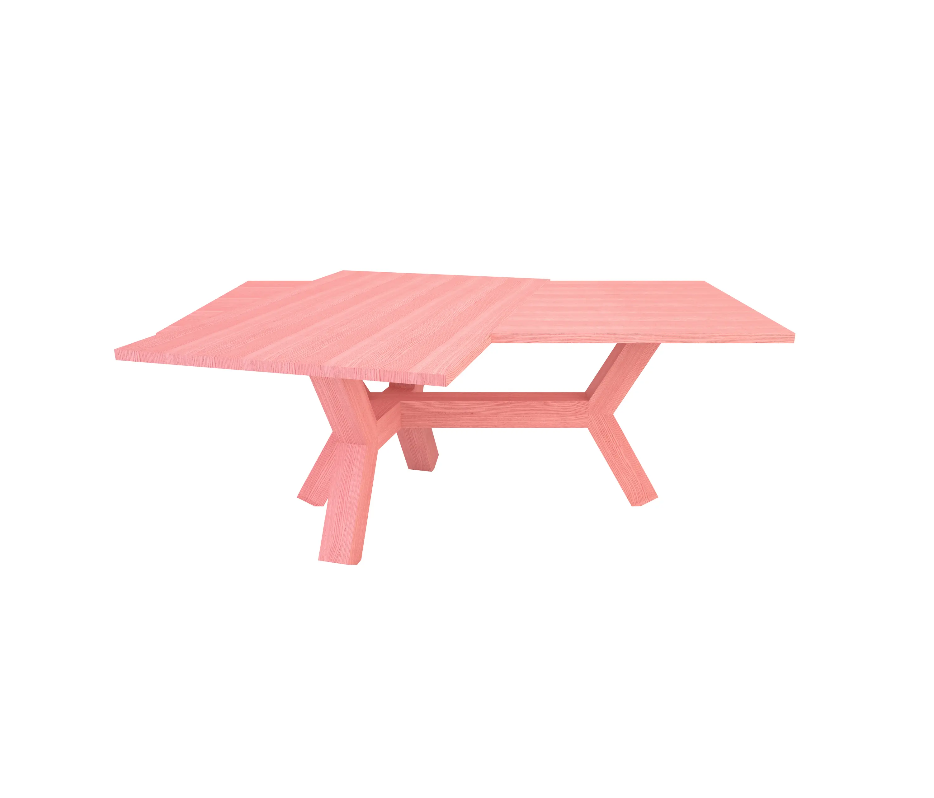 Editions LS - Dinner Table Quartus in Solid Ash Stained Pink