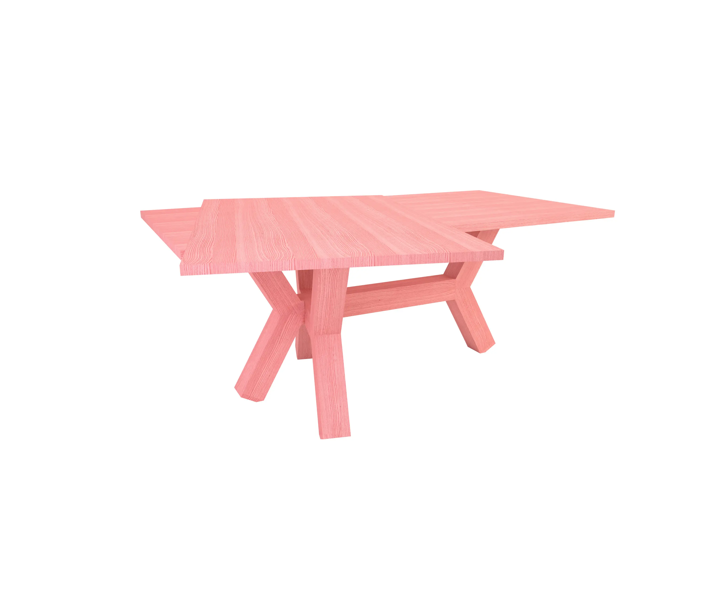 Editions LS - Dinner Table Quartus in Solid Ash Stained Pink