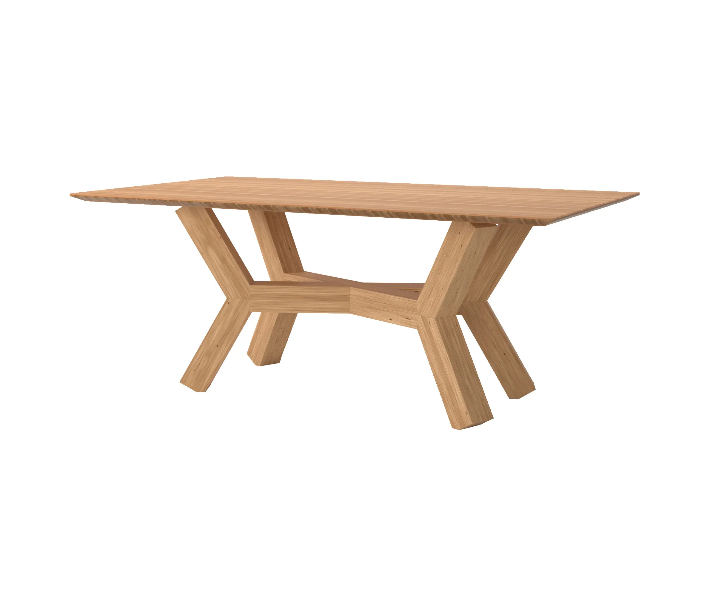 Editions LS - Dinner Table Tertius in Solid Bamboo