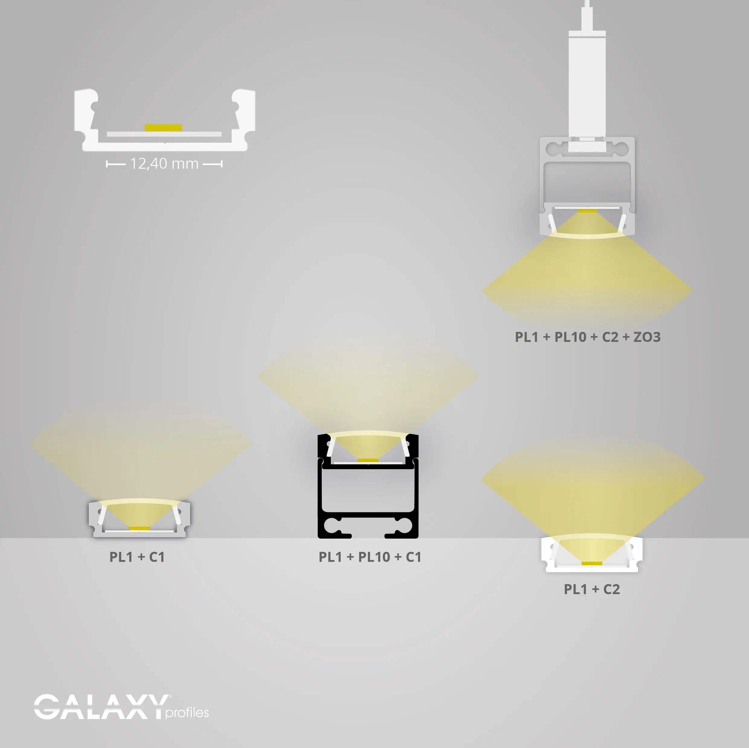 Galaxy Profiles - PL1 series | PL10 LED CONSTRUCTION profile / universal cable channel