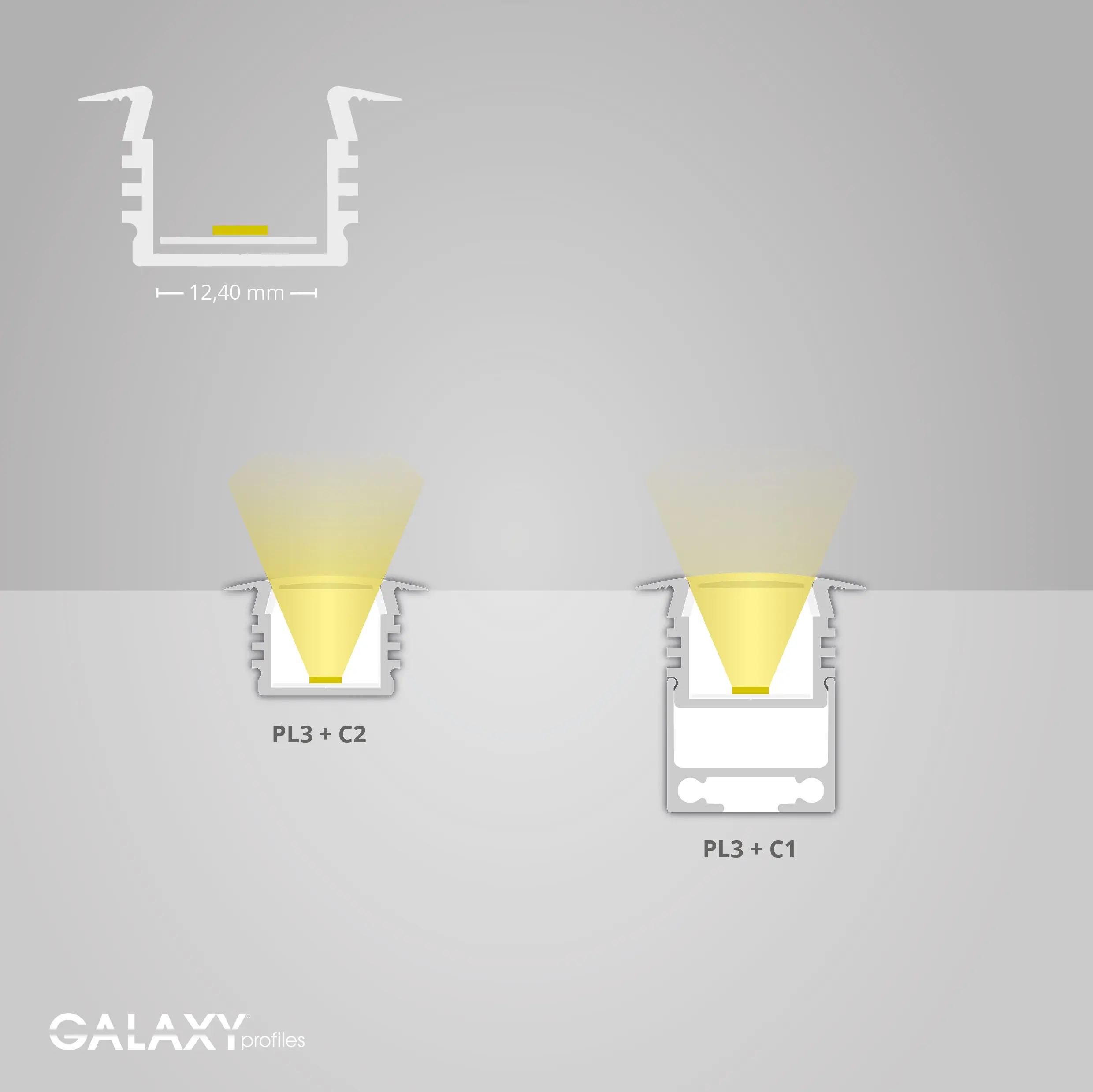 Galaxy Profiles - PL3 series | PL10.1 LED CONSTRUCTION / ASSEMBLY profile 200 cm, flat