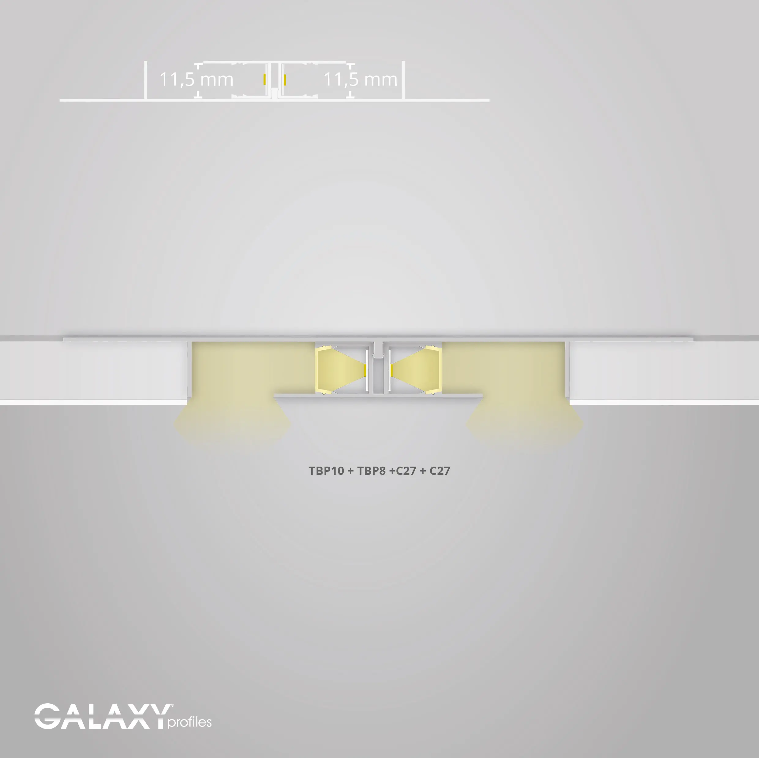 Galaxy Profiles - TBP10 series | TBP8 LED drywall profile 200 cm
