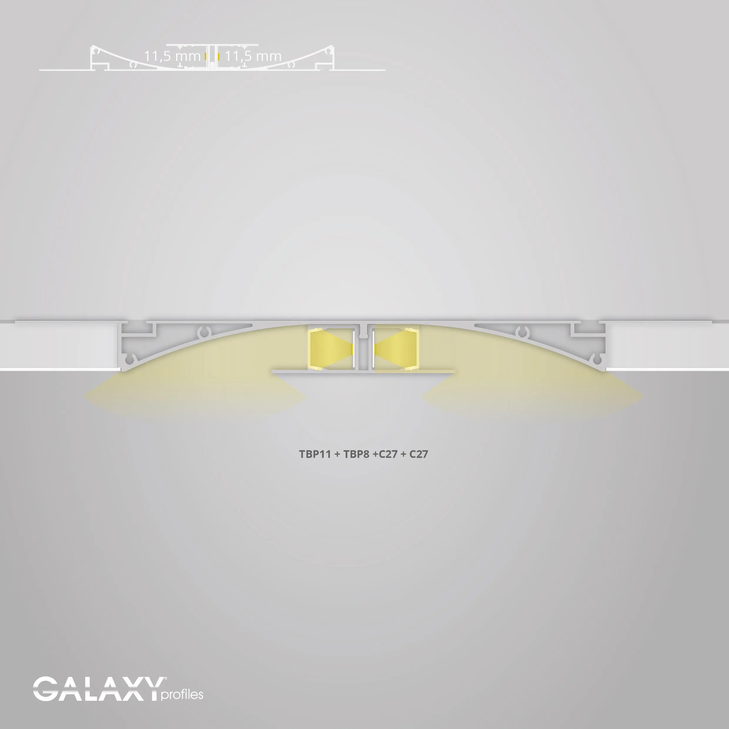 Galaxy Profiles - TBP11 series | TBP2.1 LED drywall profile 200 cm