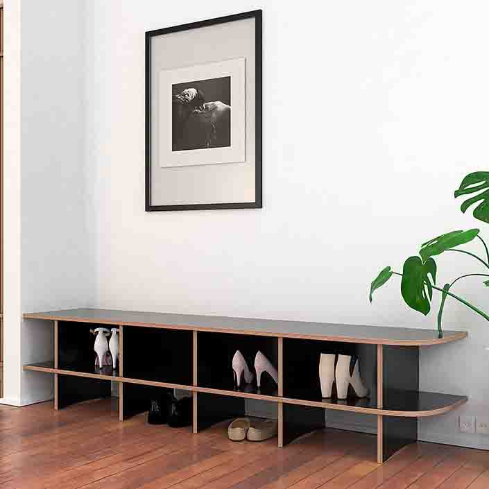 Mostrar el producto corner bench | Lana Black del fabricante form.bar