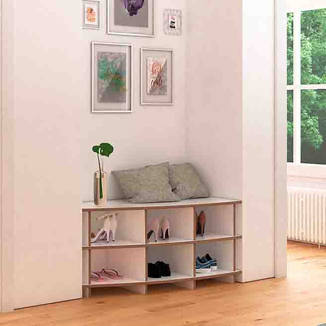Afficher le produit corner bench | Nischo du fabricant form.bar