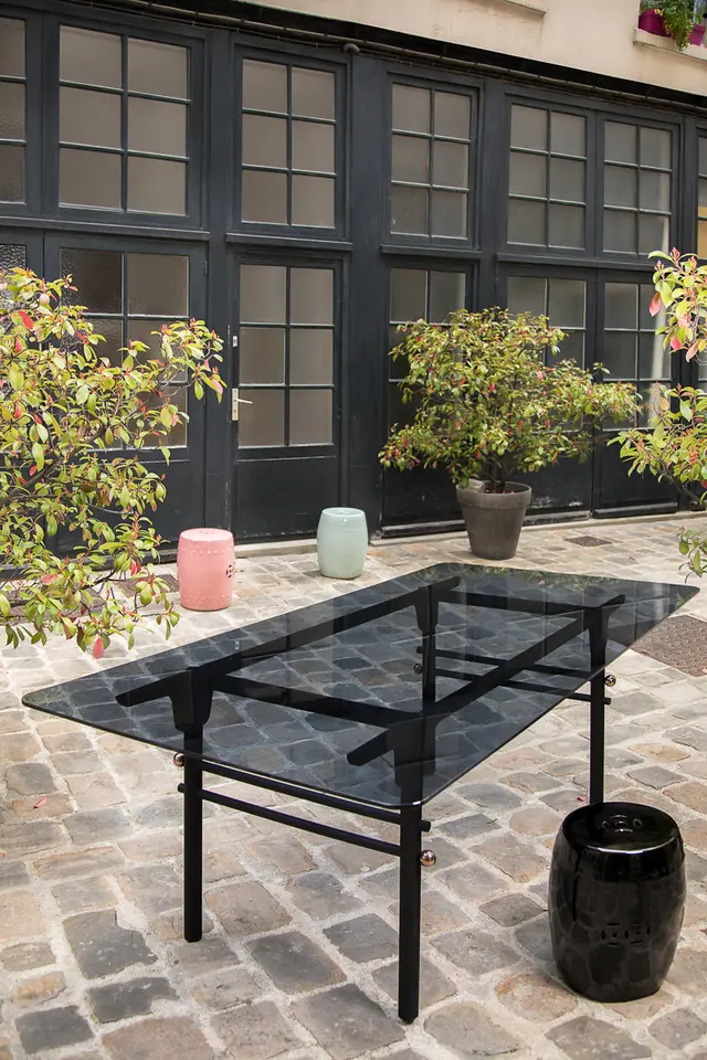 Maison Dada - PARIS MING | Rectangular Dining Table | Blue Indigo
