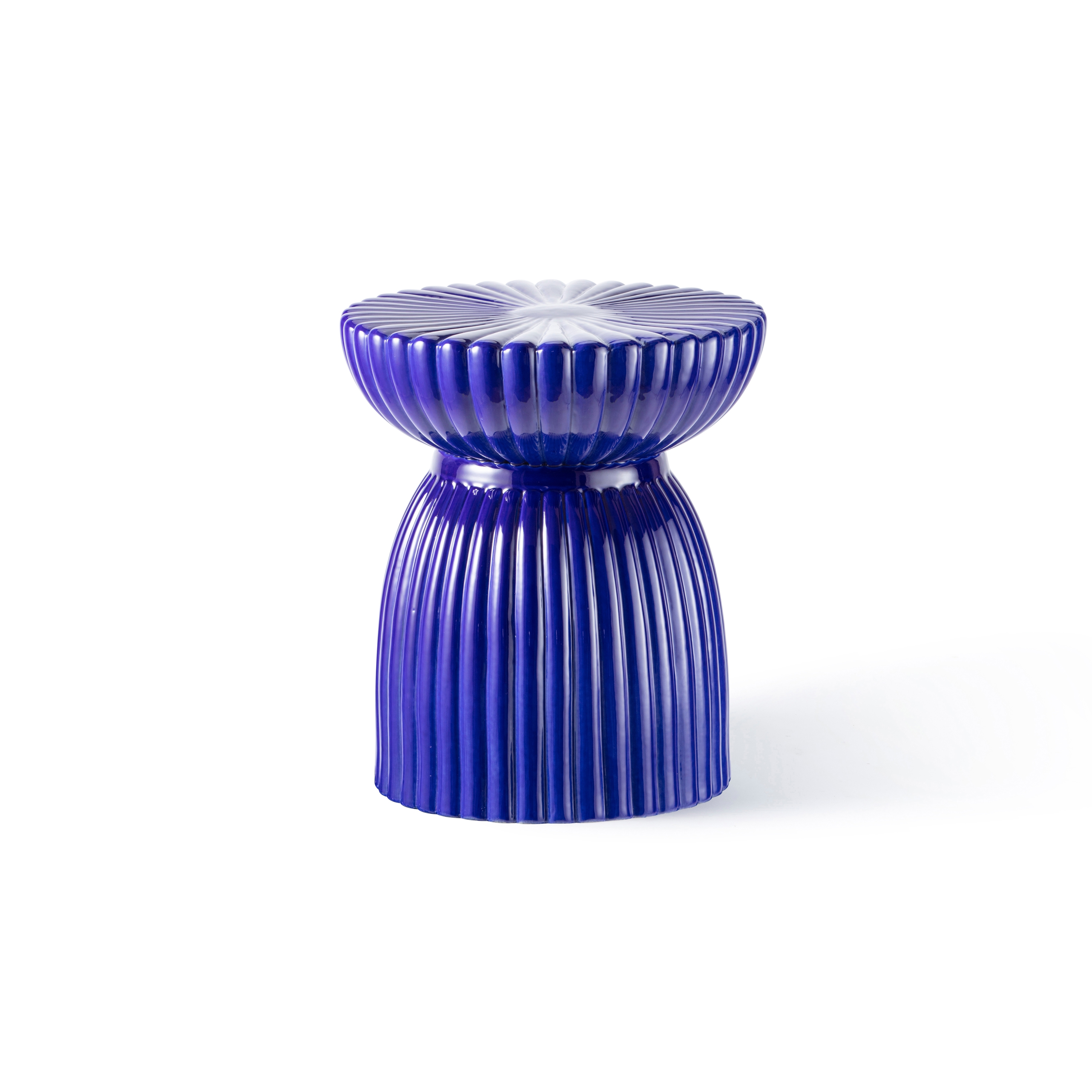 Vertoon produk DU ROY | Ceramic Stool | Indigo Blue van vervaardiger Maison Dada