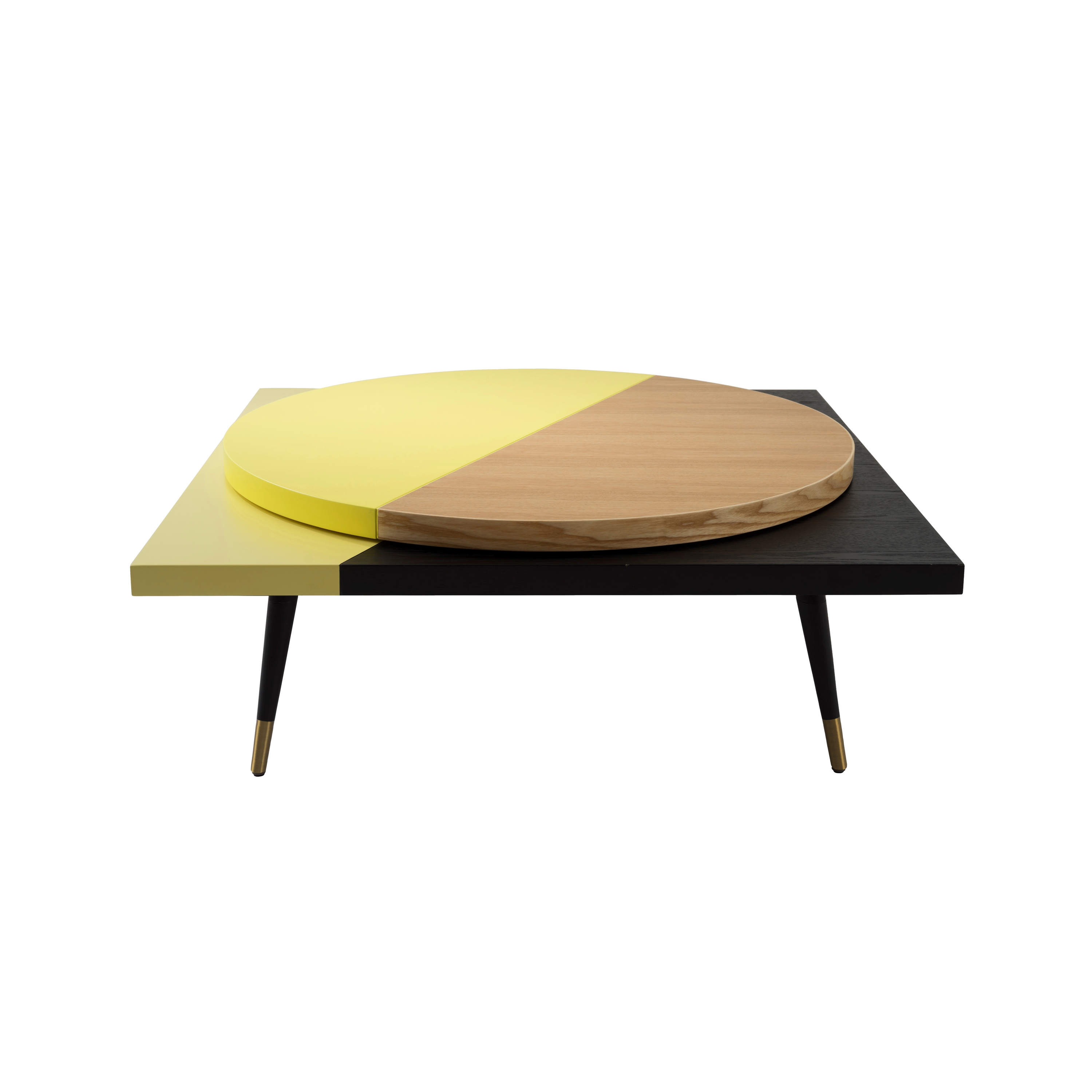 Vertoon produk LAZY SUSAN | Coffee Table | Yellow van vervaardiger Maison Dada