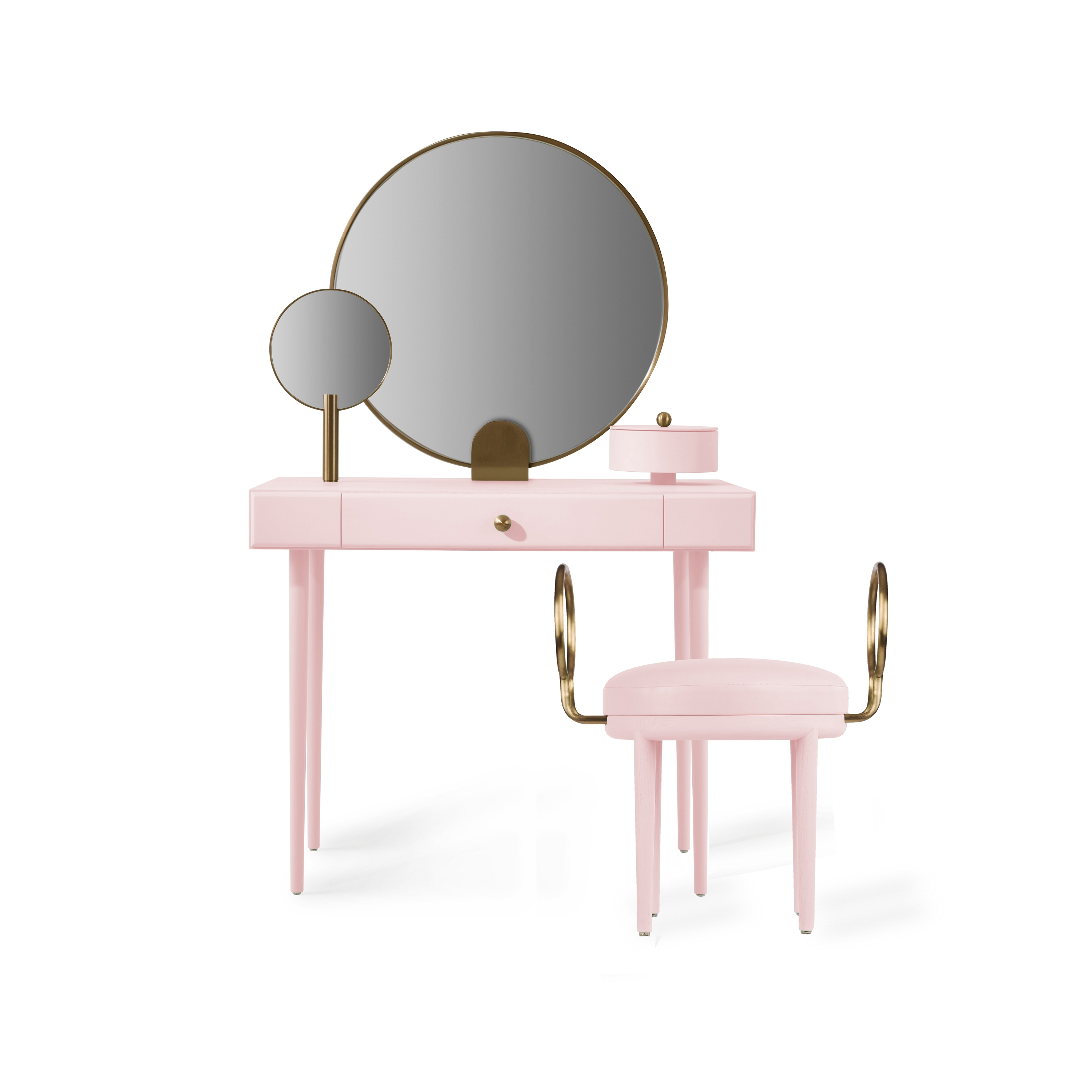 ROSE SELAVY | Vanity Desk and Stool | Pink