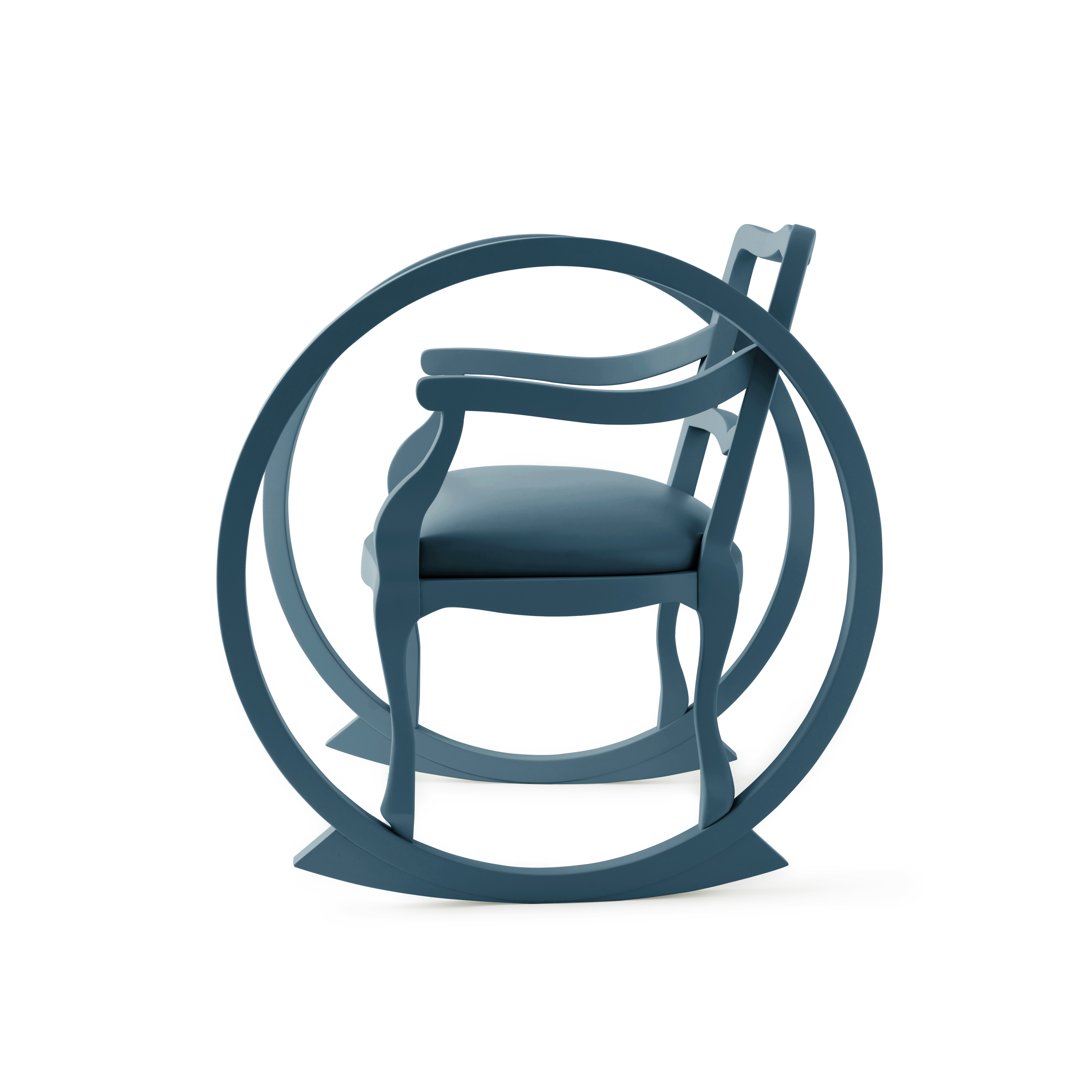 Produkt TICKING CLOCK | Adult Rocking Chair | Petrol Blue des Herstellers Maison Dada anzeigen