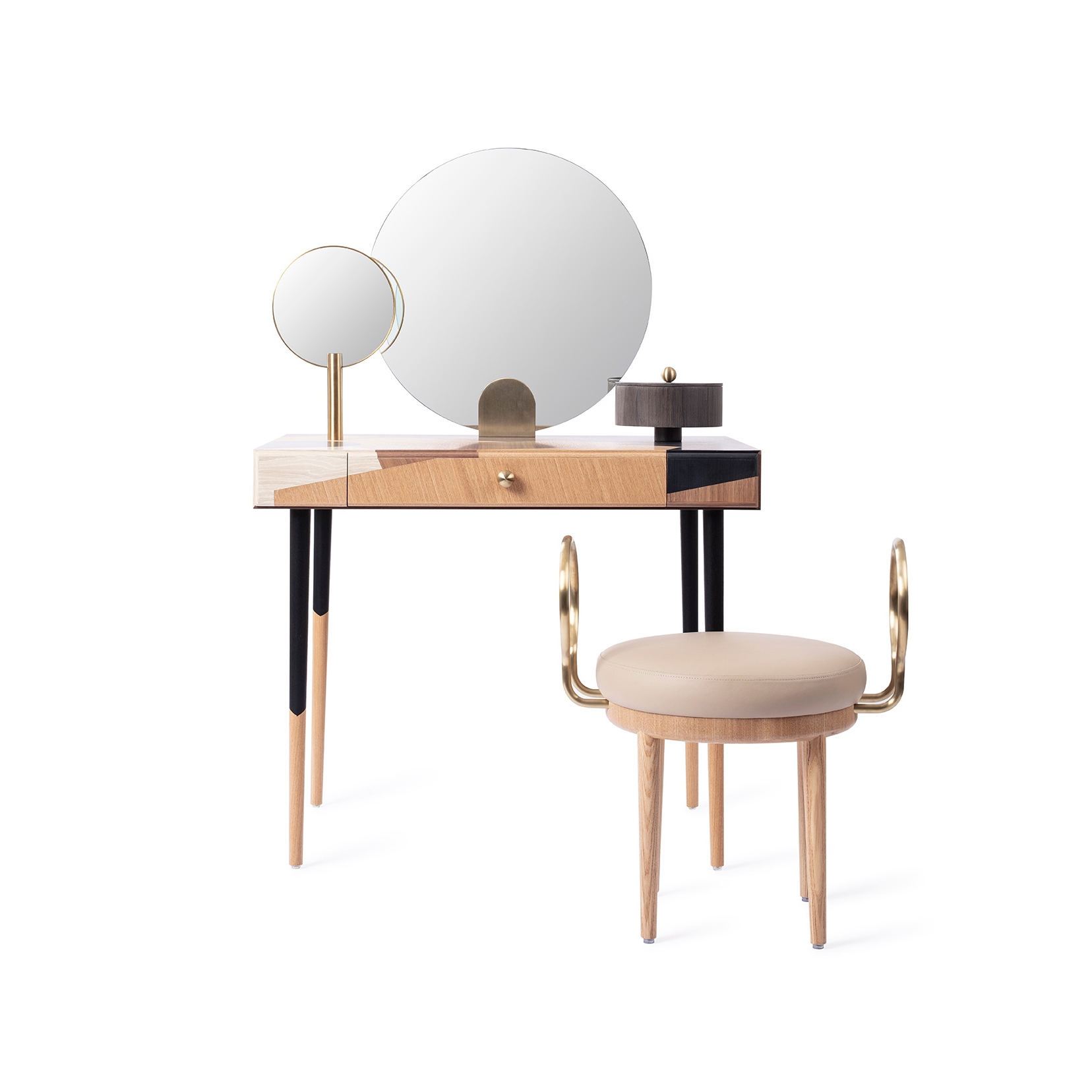 Produkt ROSE SELAVY | Vanity Desk and Stool | Marquetry des Herstellers Maison Dada anzeigen
