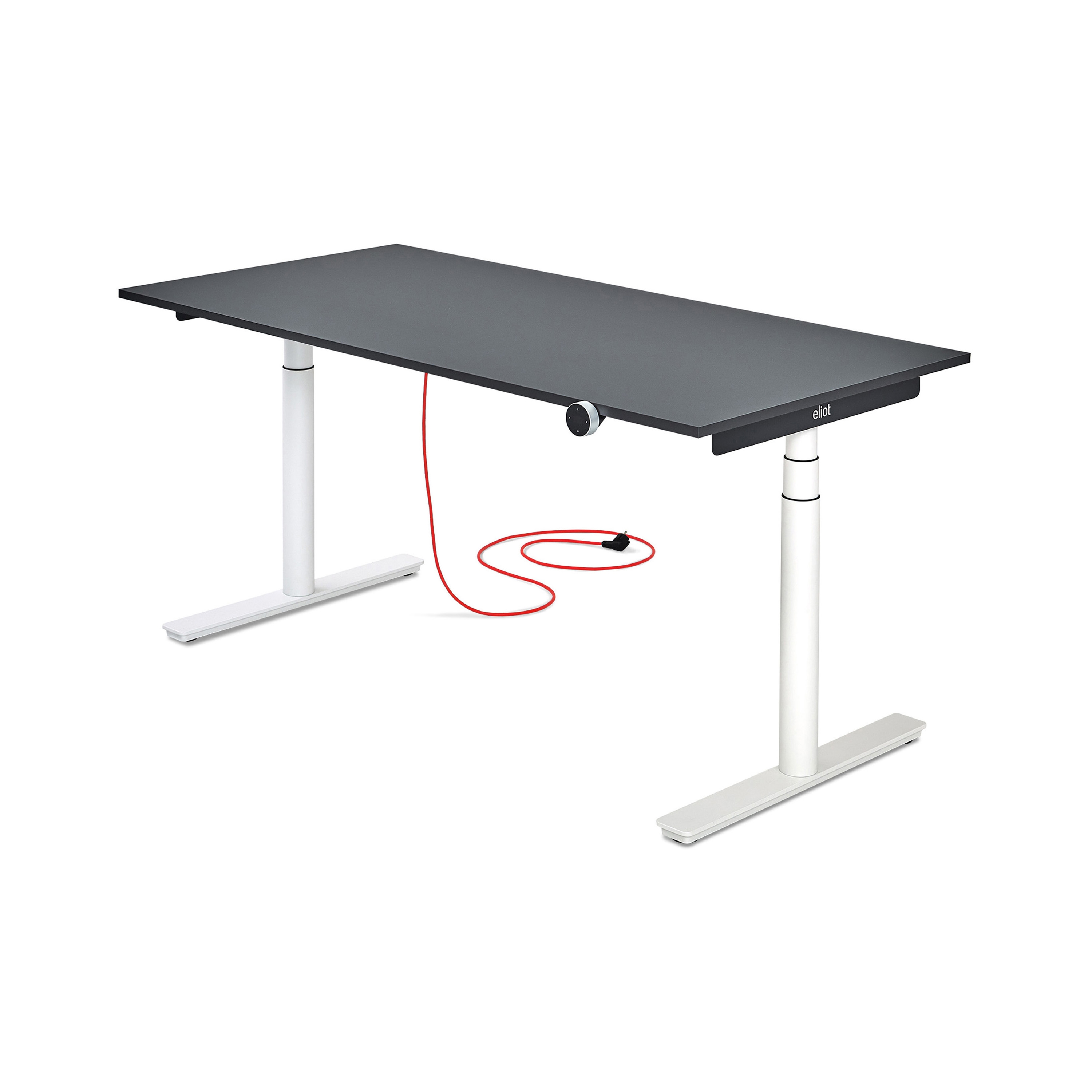 Eliot Original White mit Tischplatte Soft Graphite