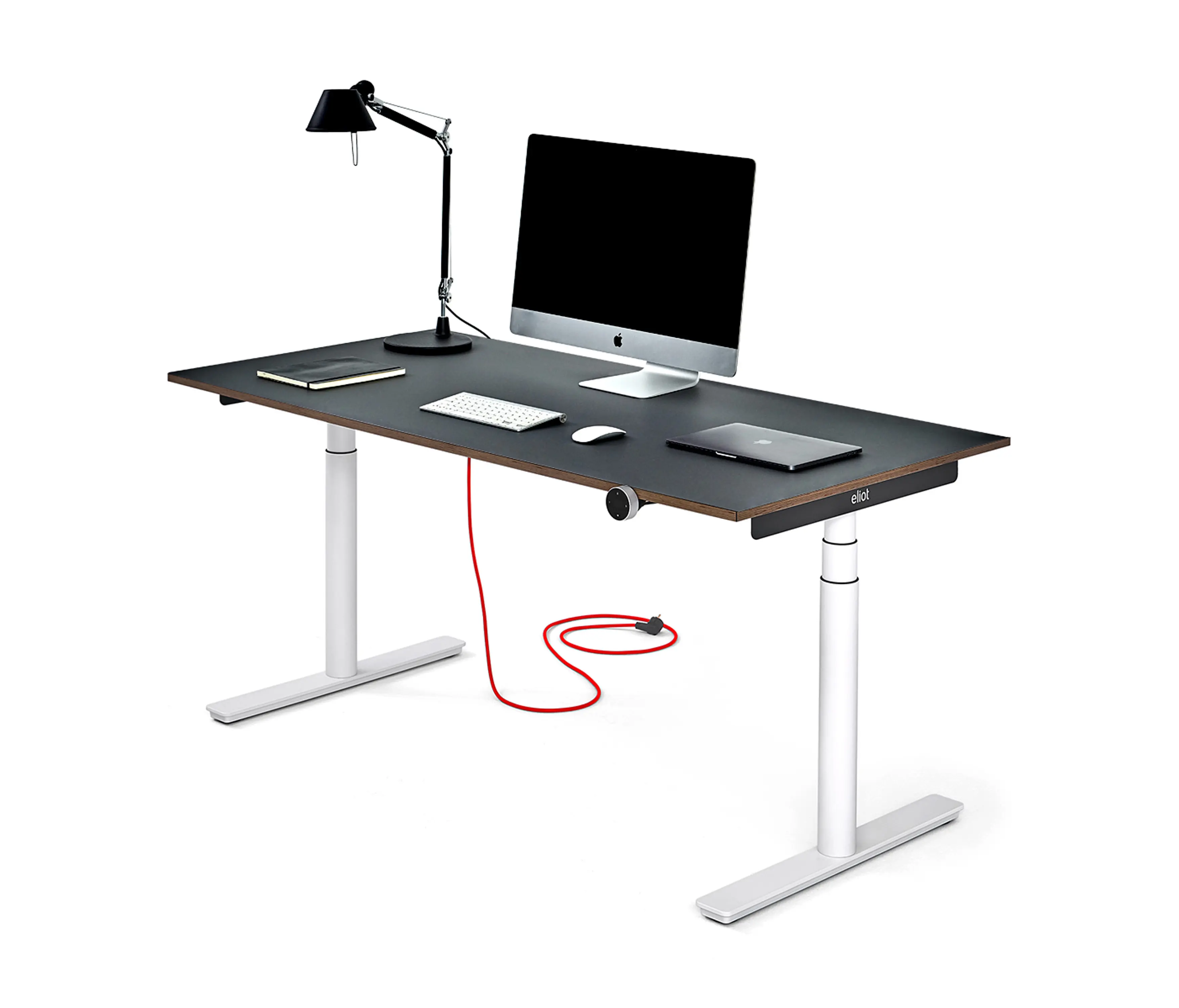 Smartfurniture - Eliot Original White with tabletop Multiplex Fenix Nero