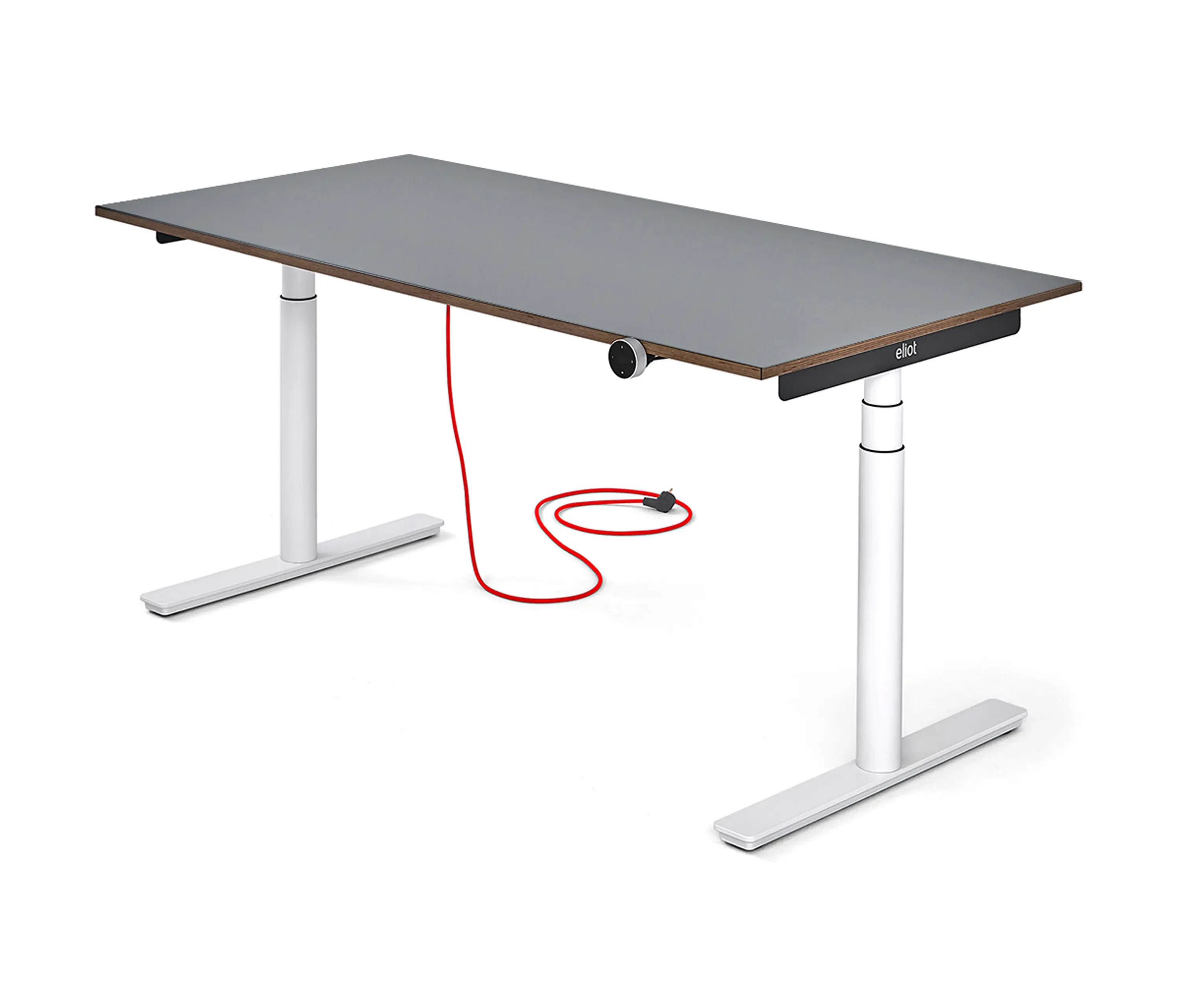 Smartfurniture - Eliot Original White with tabletop Multiplex Fenix Grigio