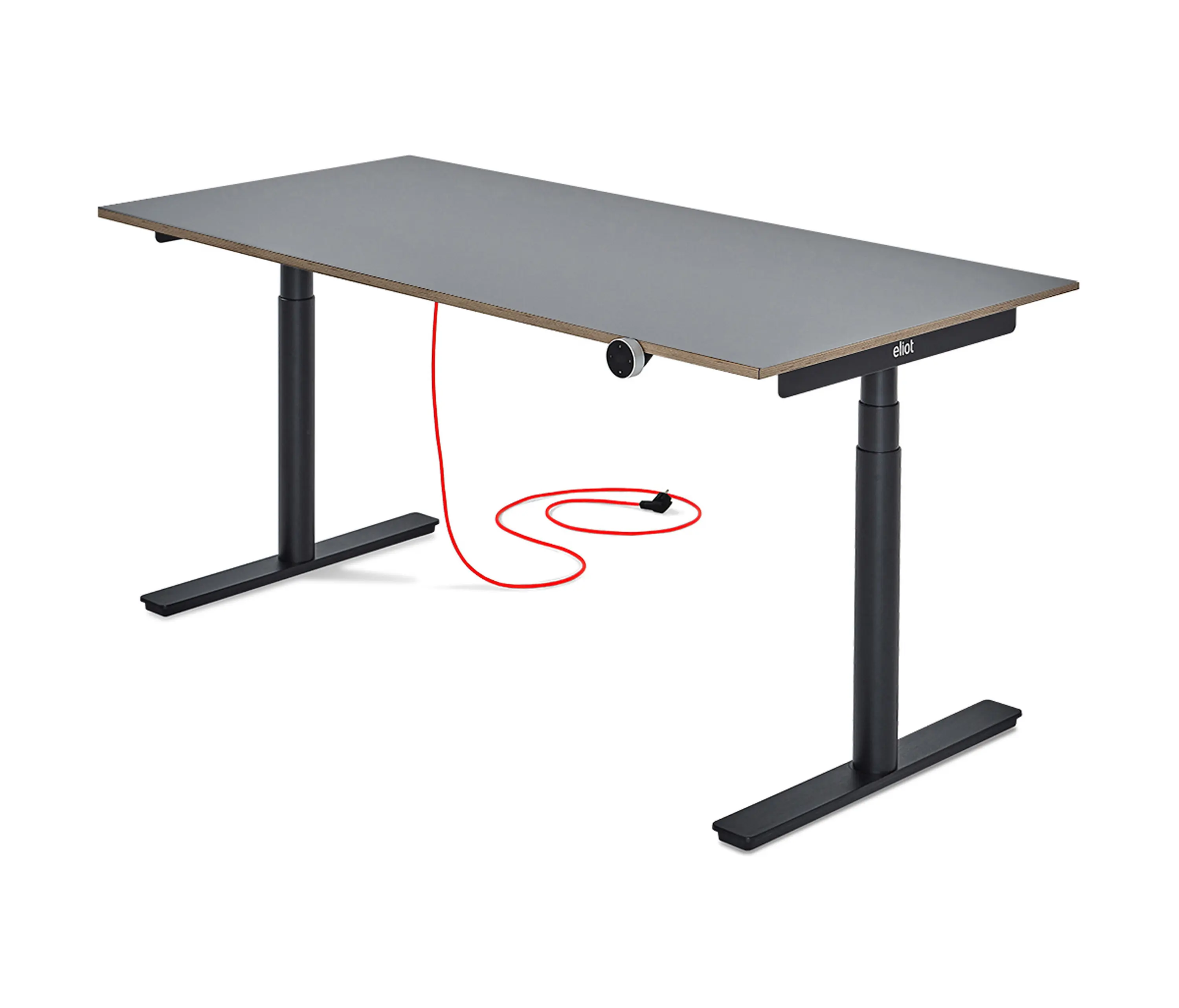 Smartfurniture - Eliot Original Black with tabletop Multiplex Fenix Grigio