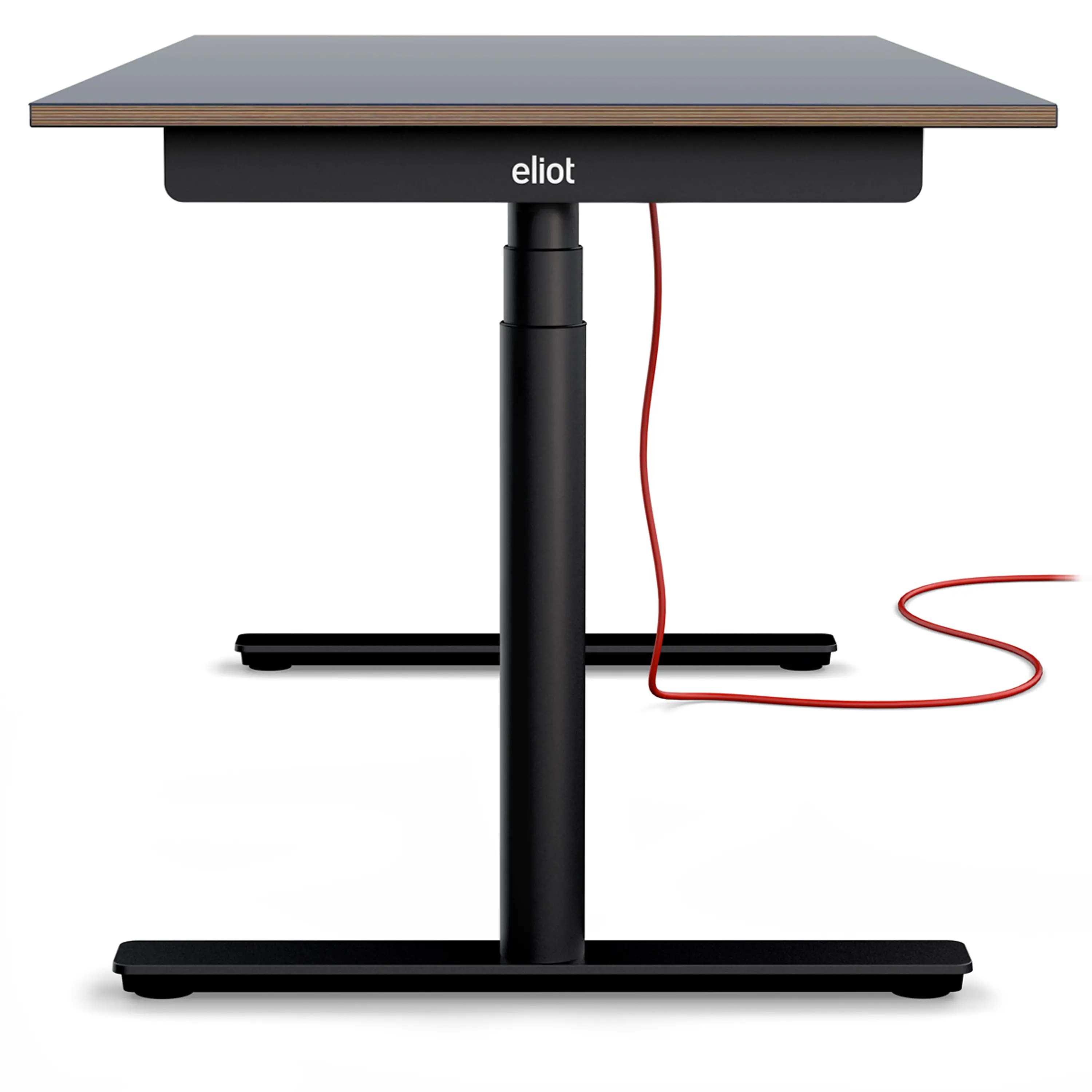 Smartfurniture - Eliot Original Black with tabletop Multiplex Fenix Grigio